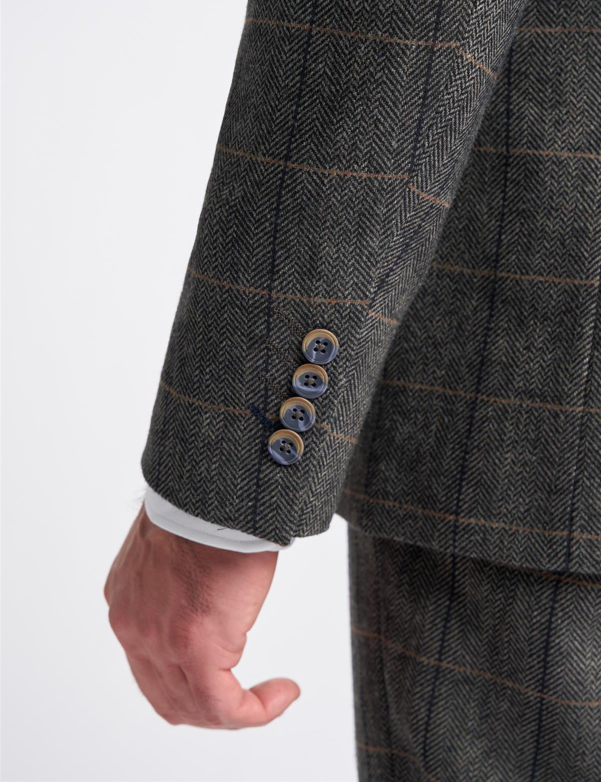 ALBERT GREY CHECK TWEED BLAZER