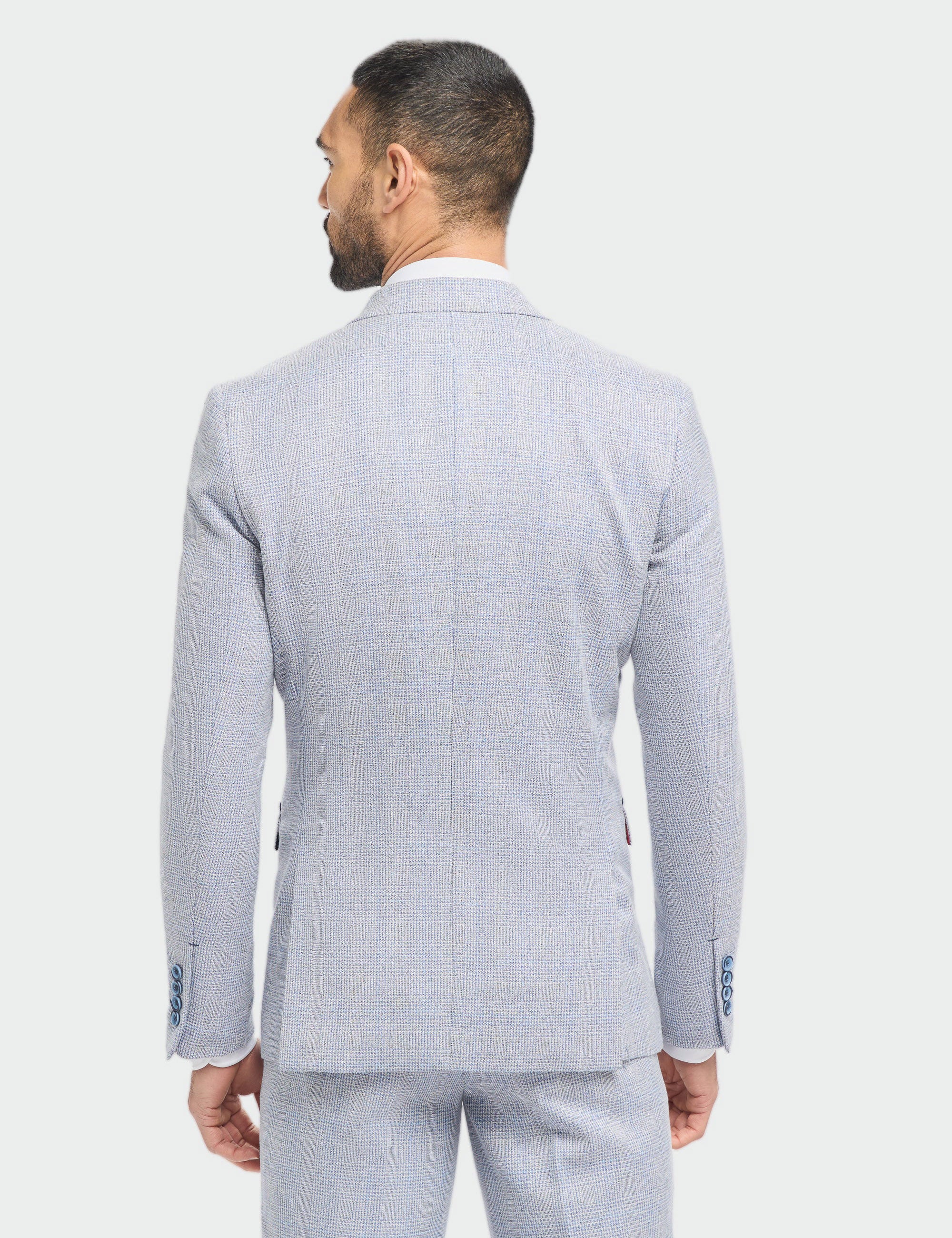 CARIDI - SLIM FIT SKY BLUE BLAZER