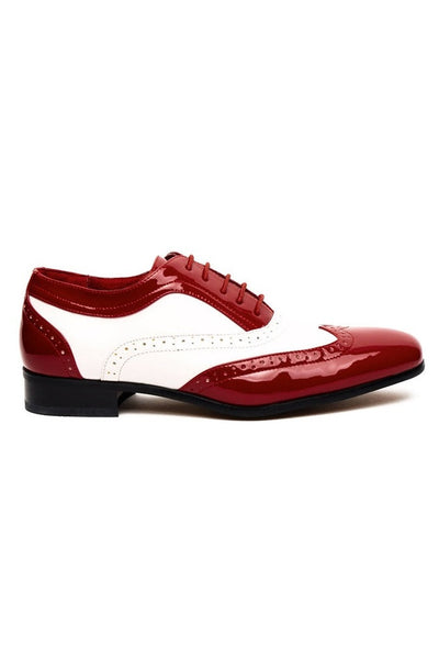 strapless open back dress Red & White Patent Wingtip Oxford Dress Shoes