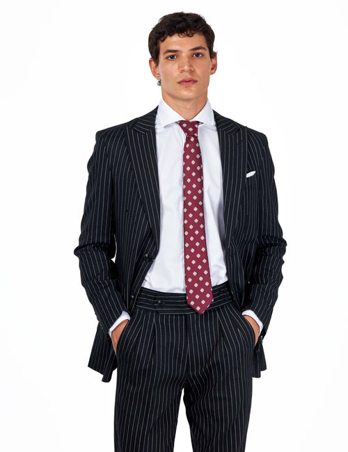 LLOYD – Black Pinstripe Pure Linen Jacket