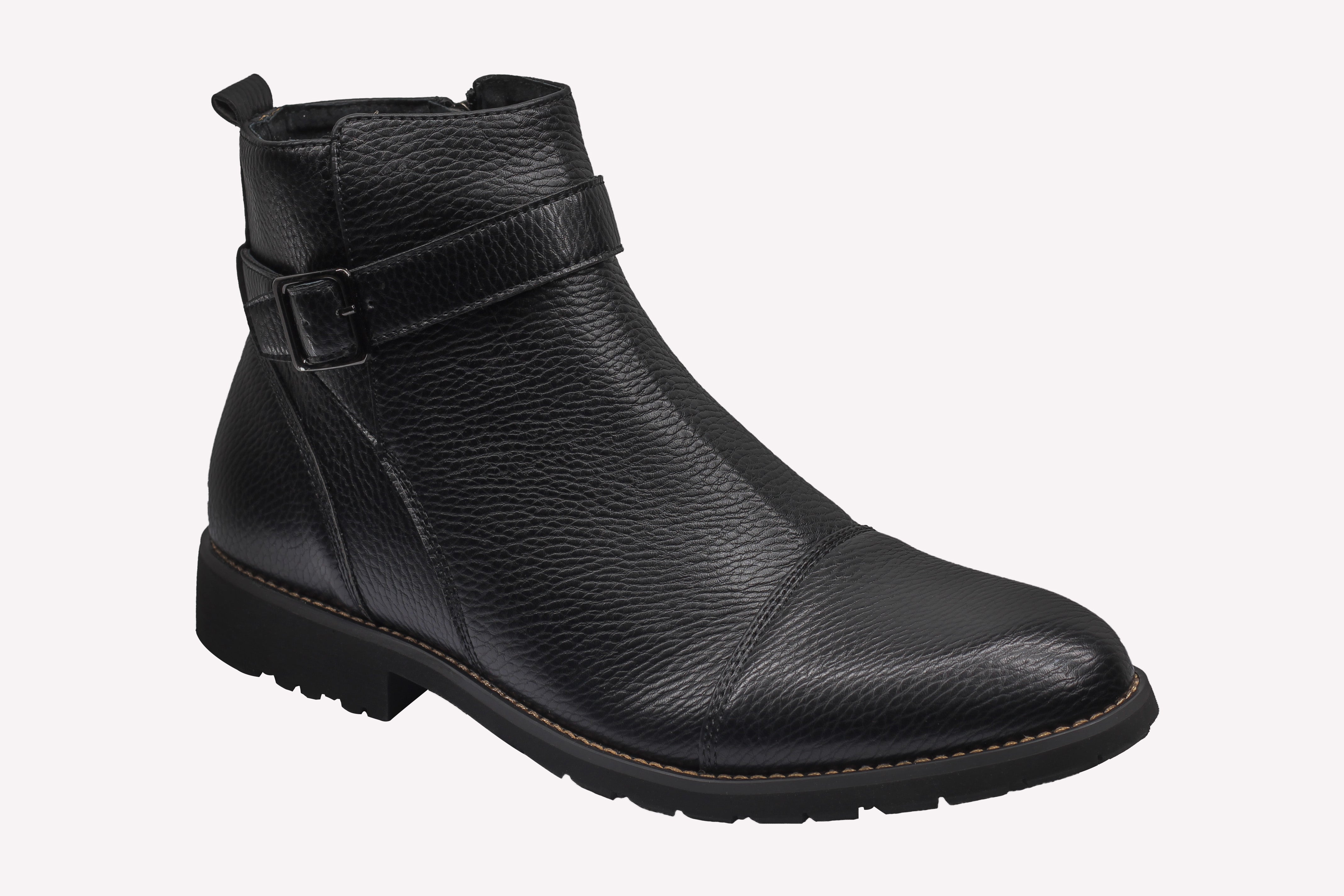 BLACK CHELSEA ANKLE BOOTS WITH ZIP