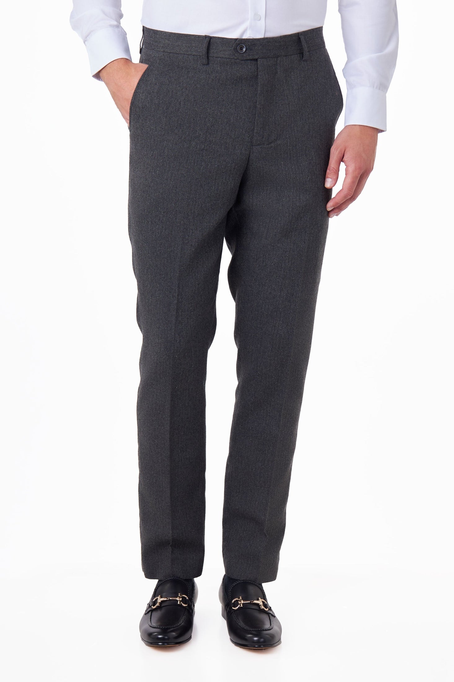 CALIX – Herringbone Tweed Tailored 3 Piece Suit