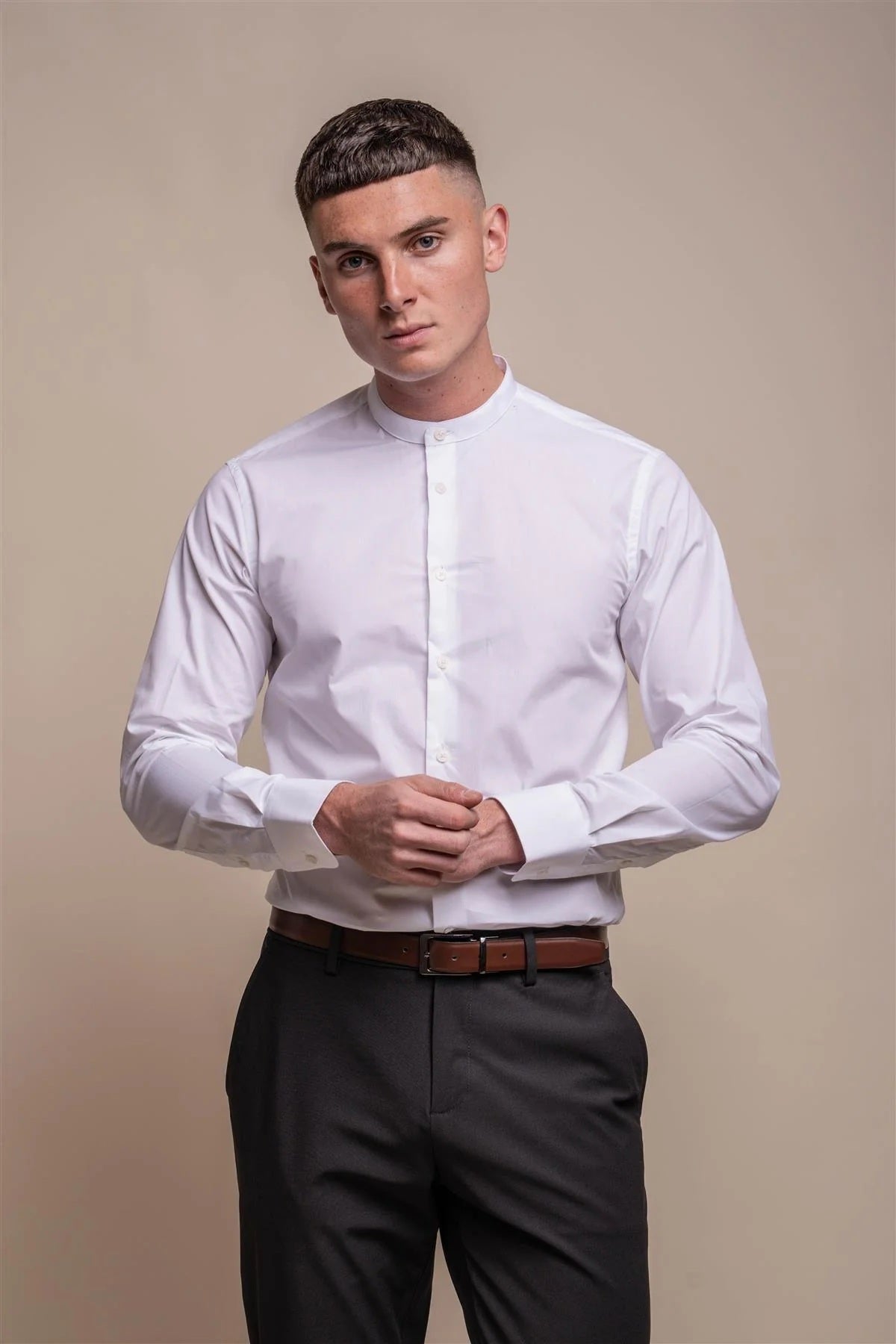 peaky blinders style dress shirts Peaky Blinders Style Dress Shirt Chemise John Shelby High Penny Collar Shirt Men Gift Shirt Round 2 Button Collar Shirt Club Shelby Brothers