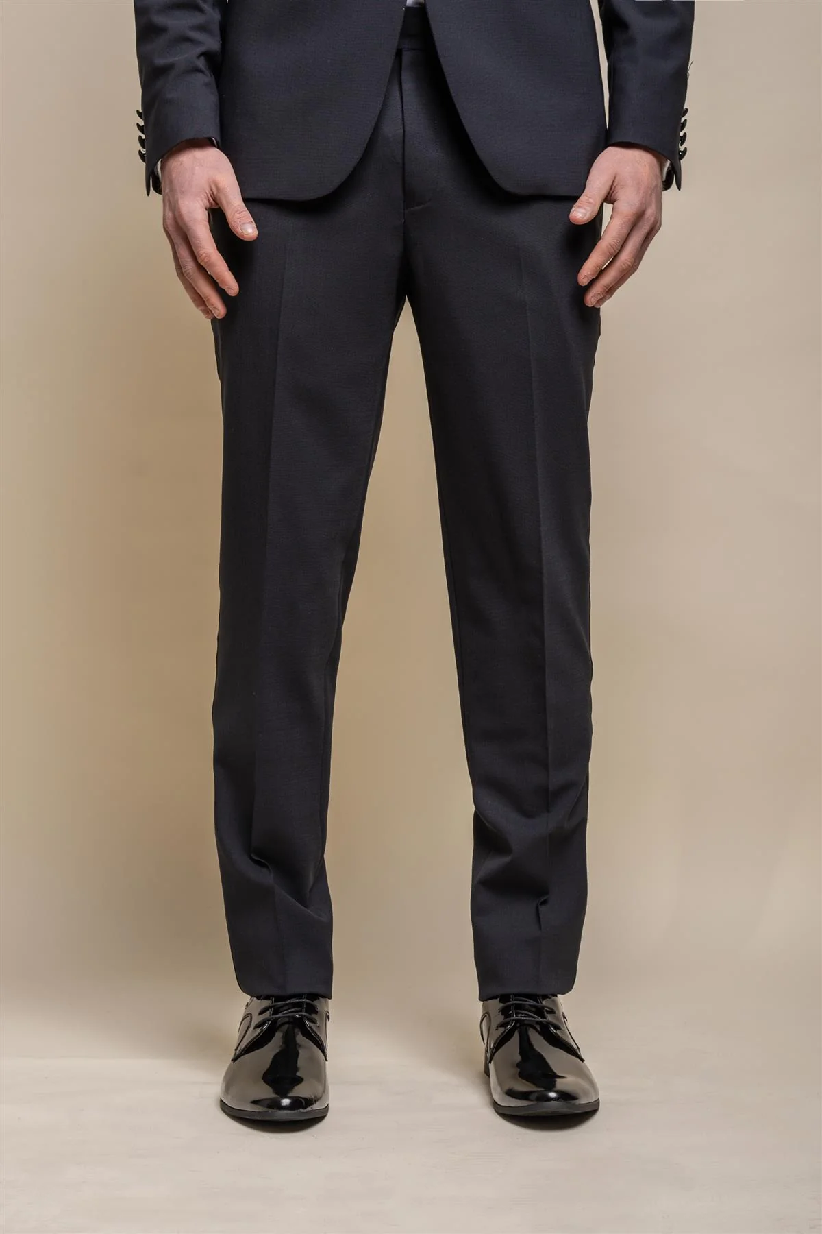 Aspen Men’s Navy Tailored Tux Suit Trousers
