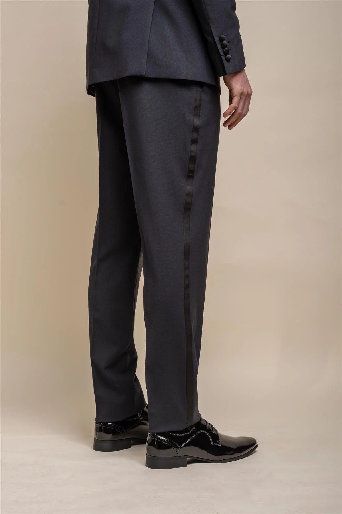 Aspen Men’s Navy Tailored Tux Suit Trousers