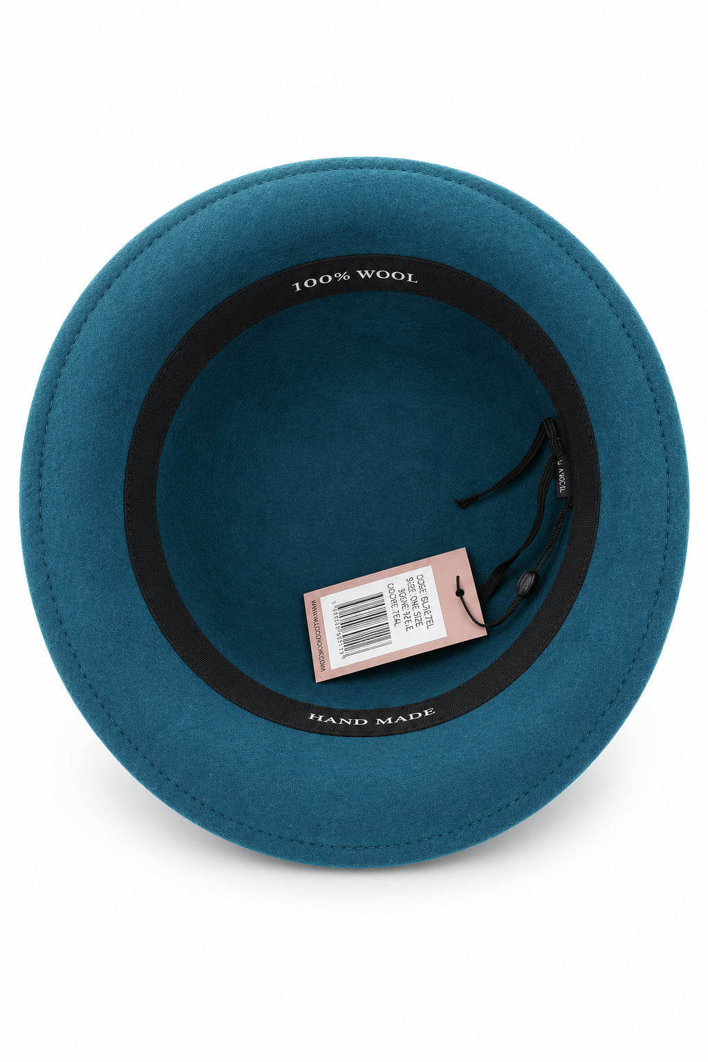 Ladies Chic Vintage Wool Cloche Hat with Bow & Belt – Teal