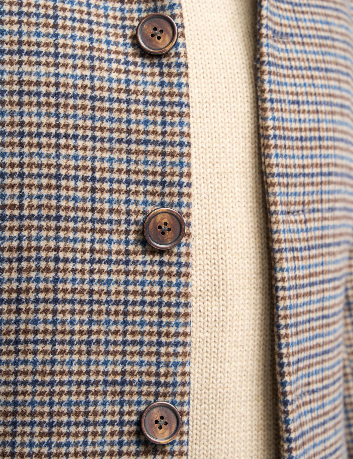 EDDIE – TAN HOUNDSTOTTH CHECK OVERCOAT