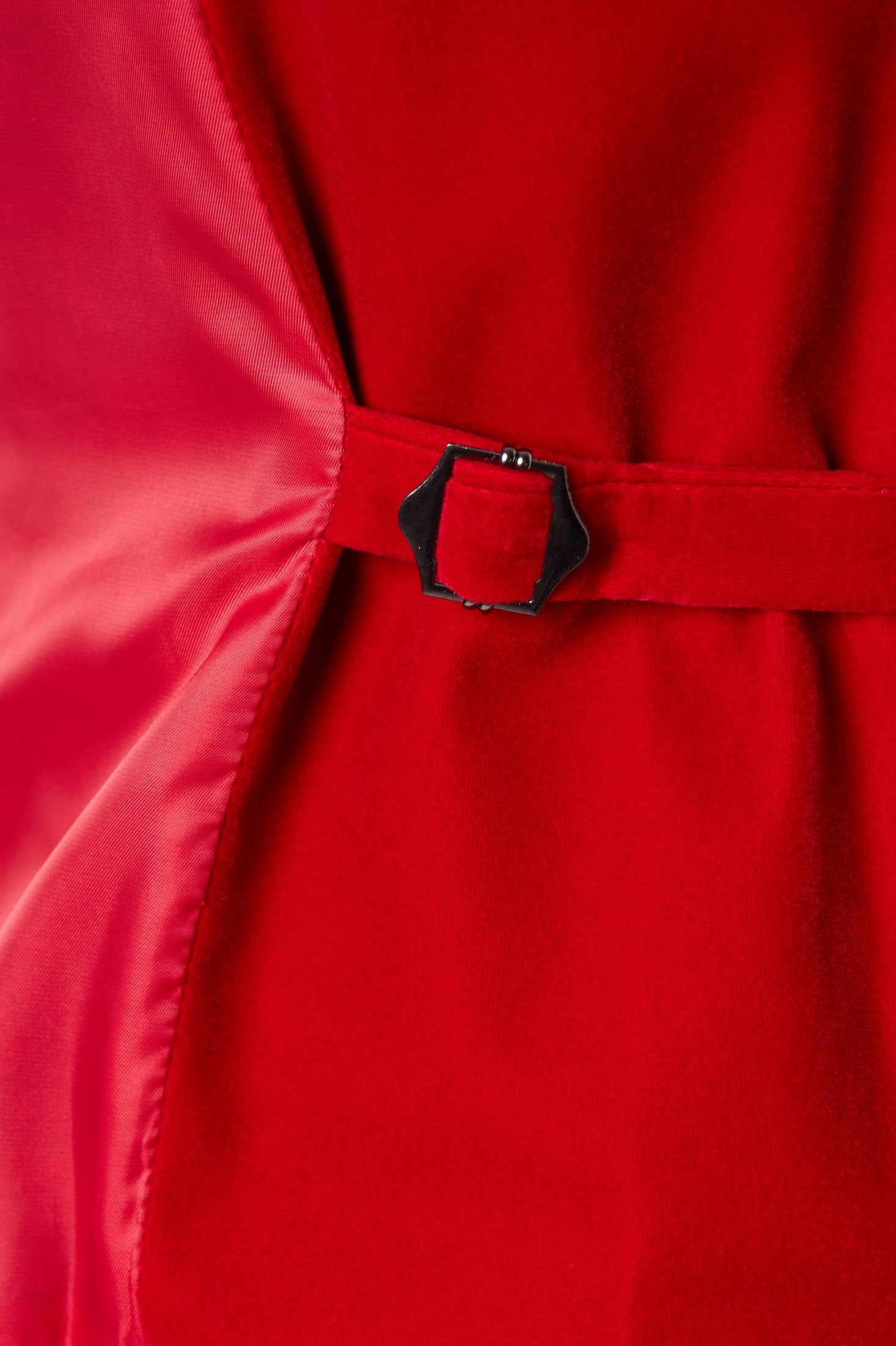 JES Red Velvet Collar Waistcoat