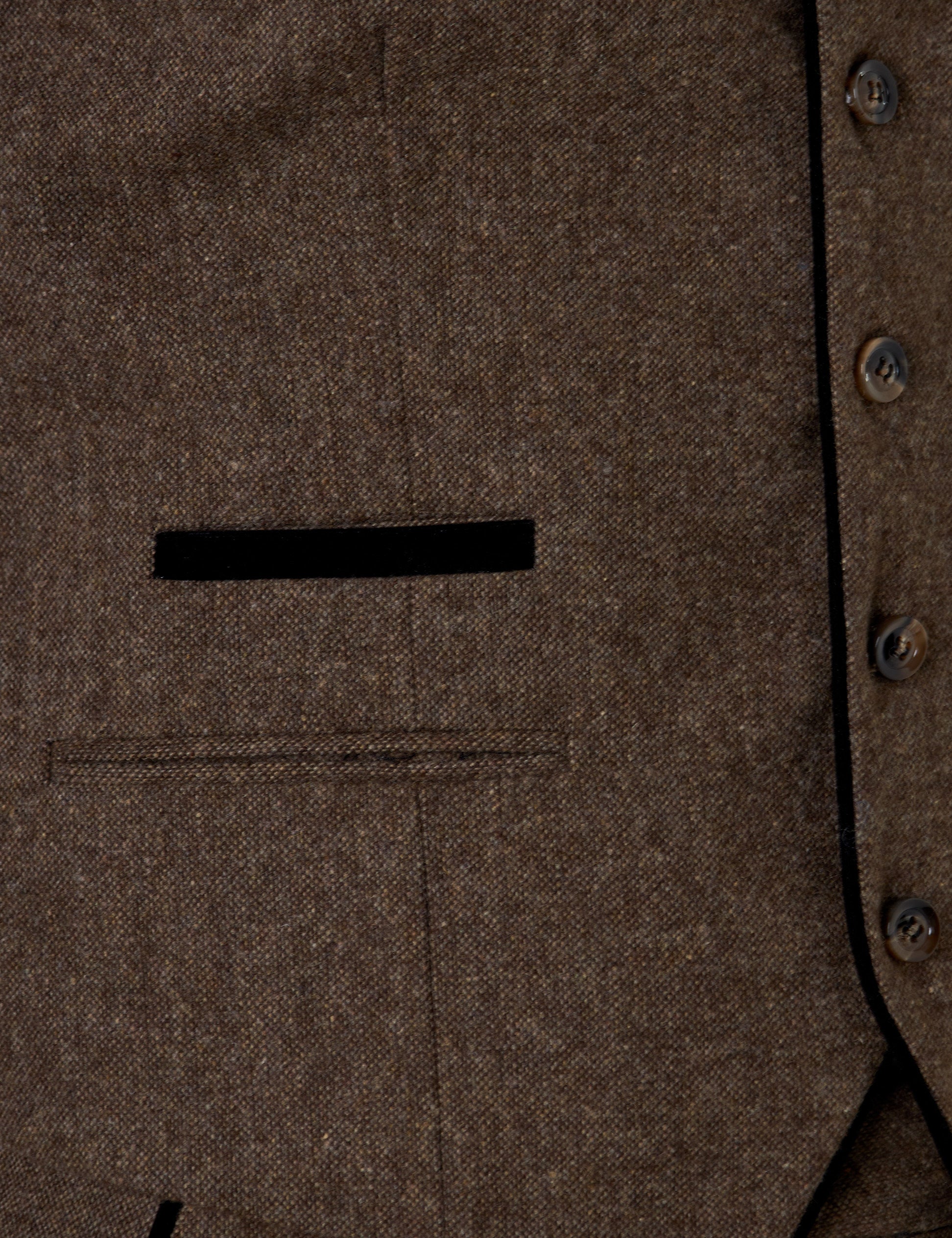 Dane Tan Tweed-Kragenweste