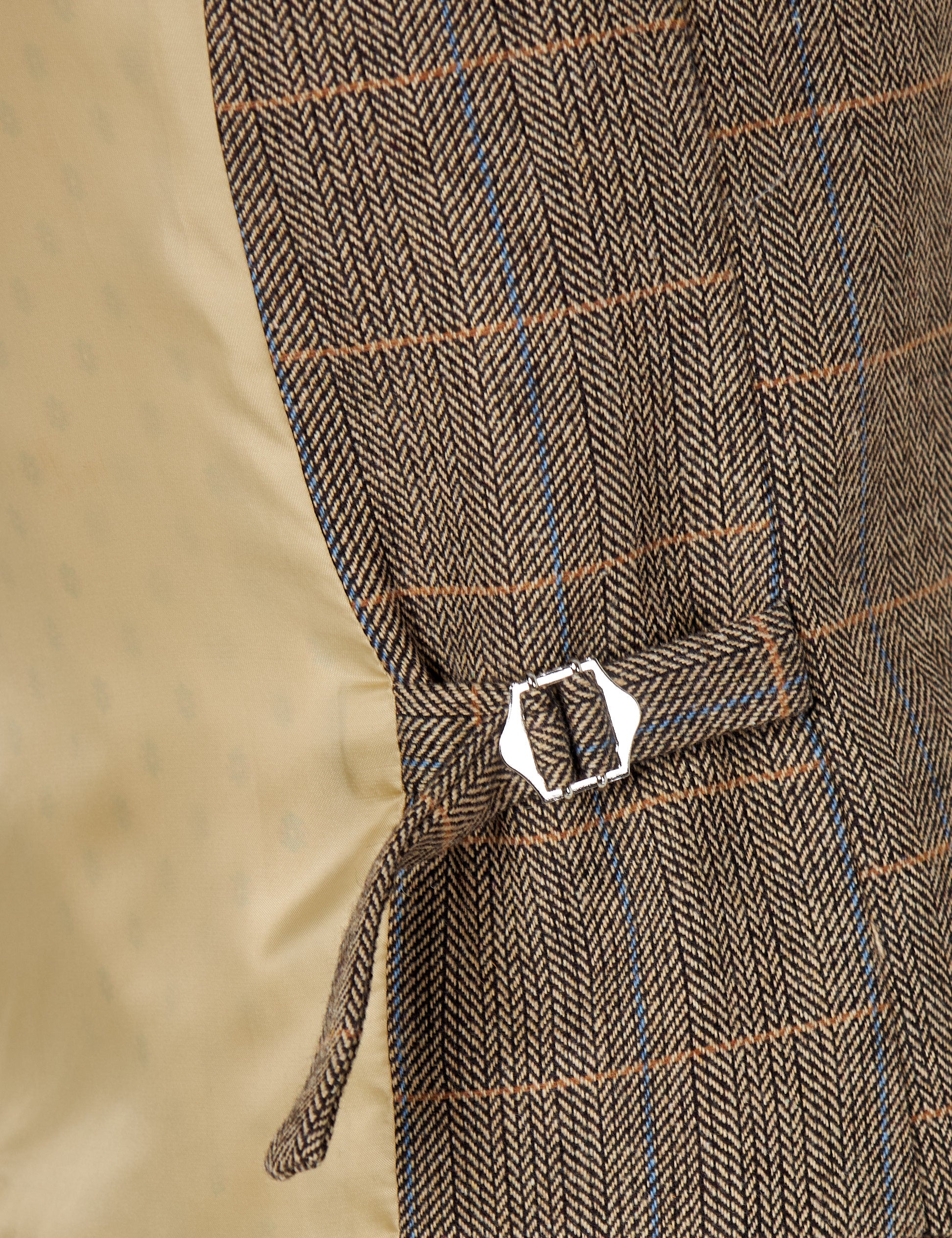 ELTON – BRAUNE TWEED-KARIERWESTE
