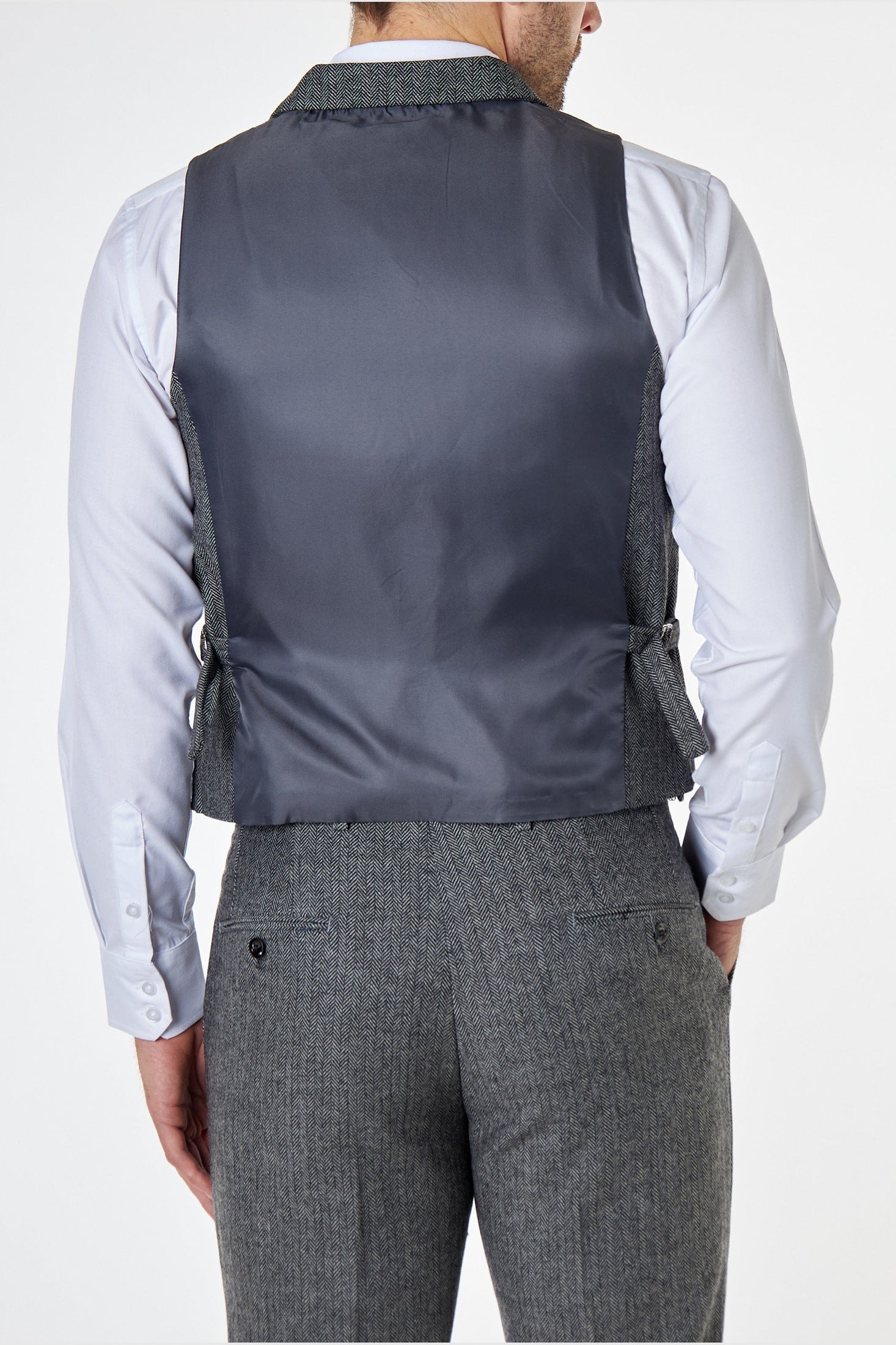 JAX HERRINGBONE DOUBLE BREASTED WAISTCOAT