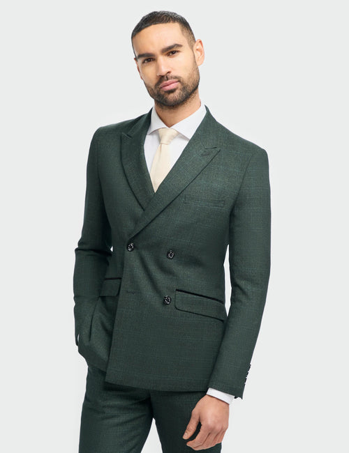 CARIDI – OLIVE GREEN DOUBLE BREASTED BLAZER BY CAVANI