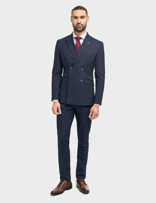 CARIDI - NAVY 2 PIECE DOUBLE BREASTED SUIT BY CAVANI