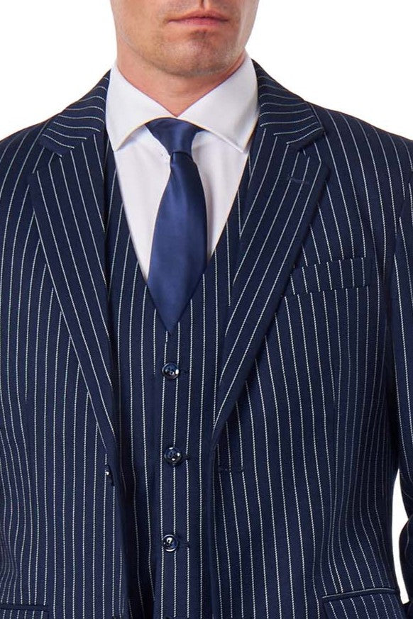 NAVY PIN STRIPE SUIT