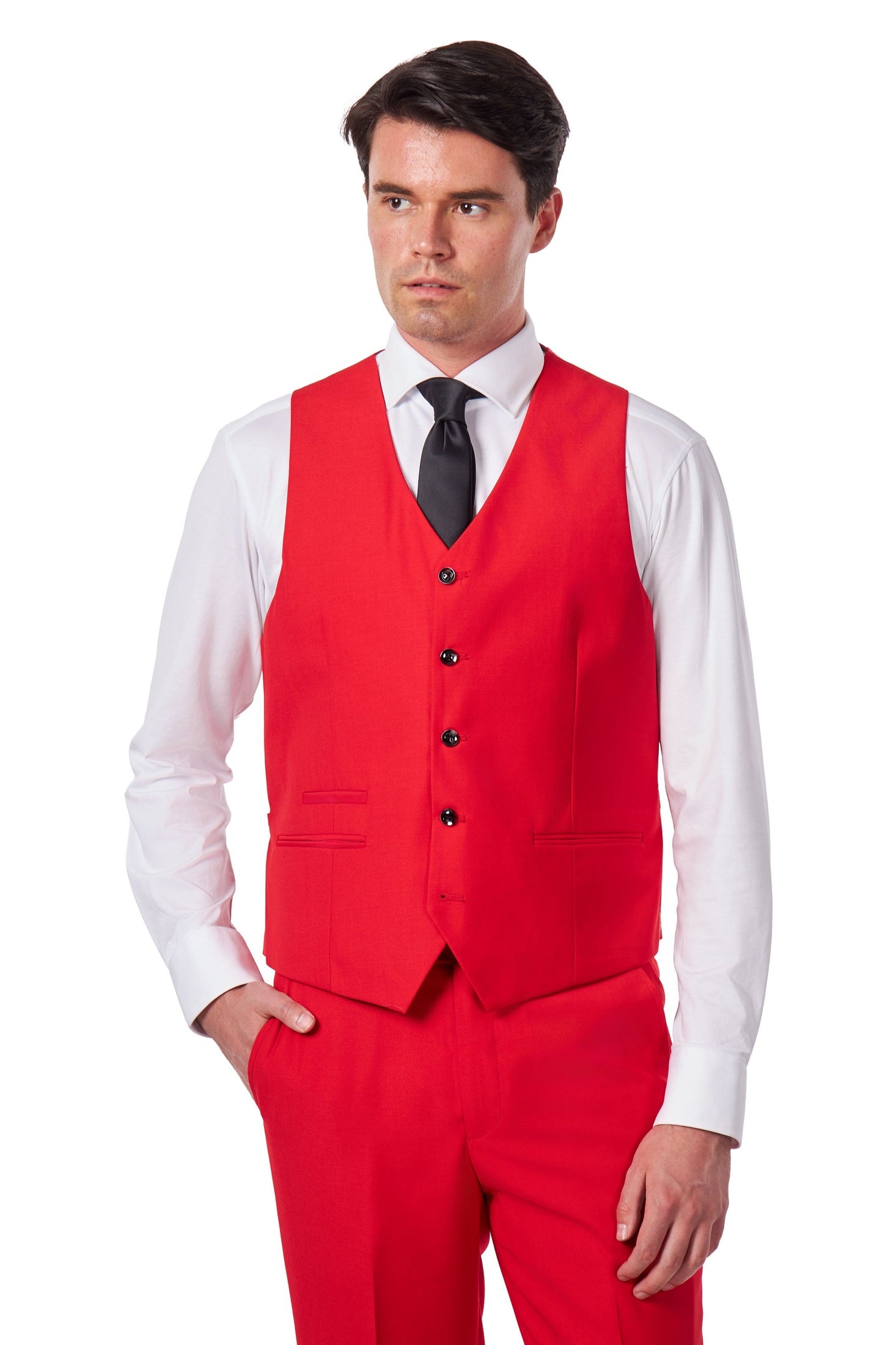 JROSS - RED FORMAL JACKET & WAISTCOAT