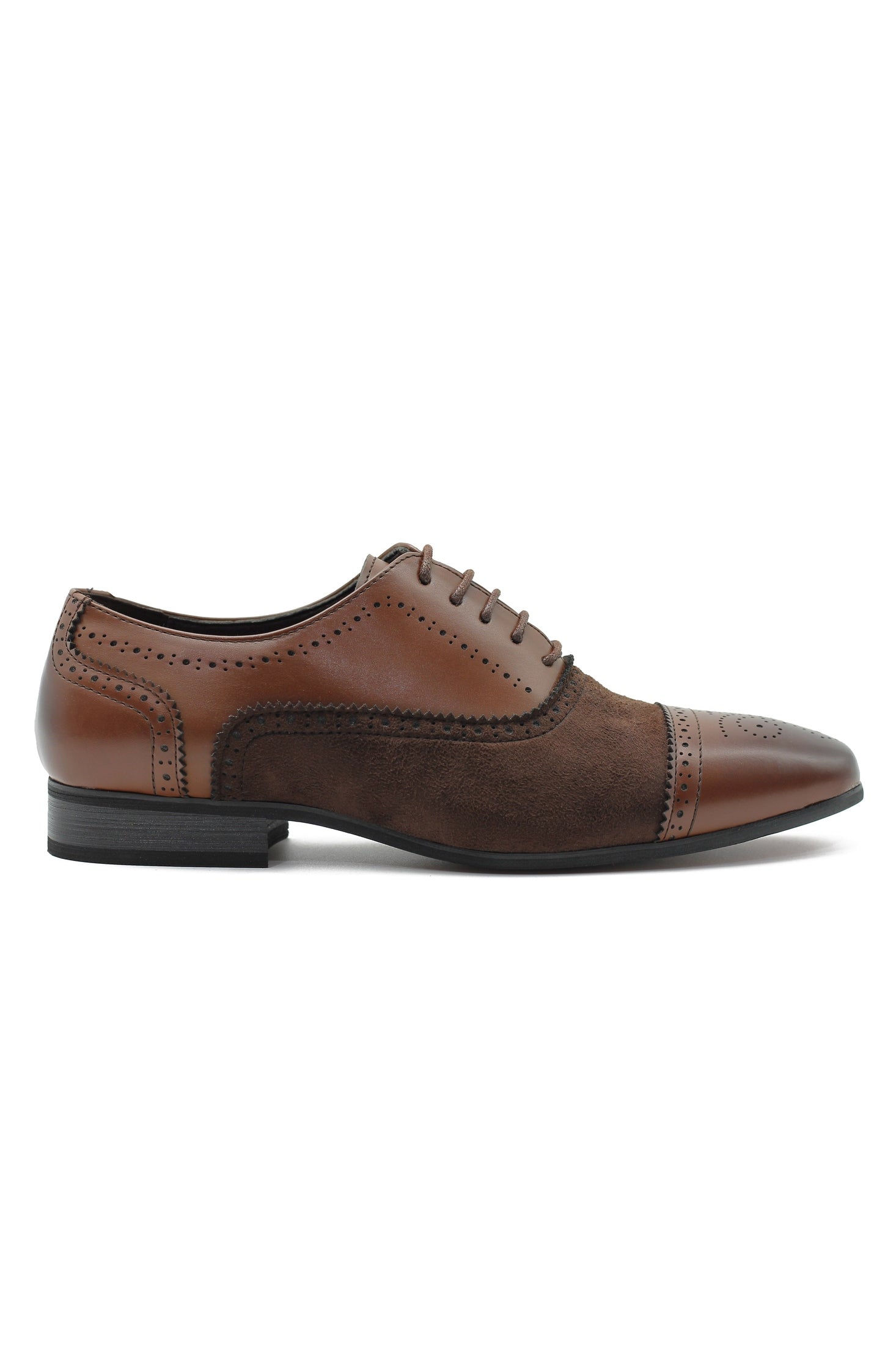 BROGUE - SUEDE & LEATHER OXFORD LACE UP