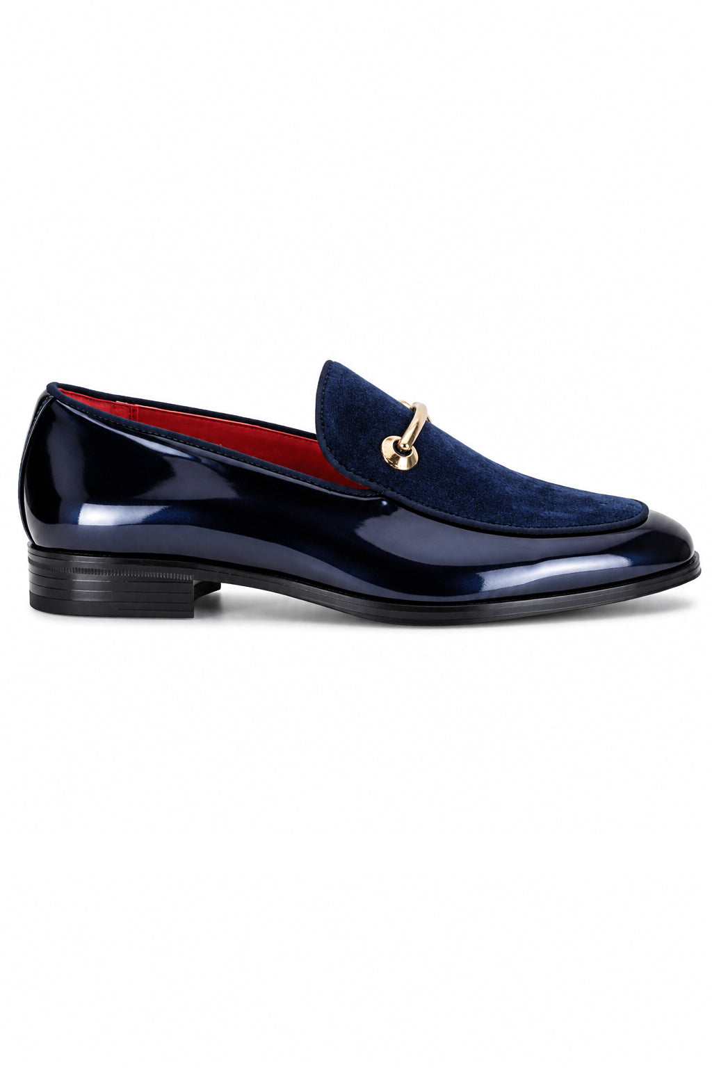 SHINY VELVET LOAFERS WITH BUCKLE
