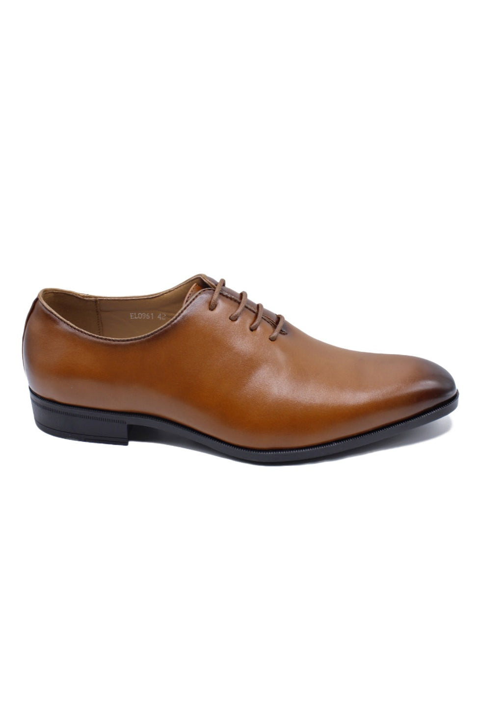 Classic Men’s Brown Wholecut Lace-Up Oxford Shoes Formal Faux Leather