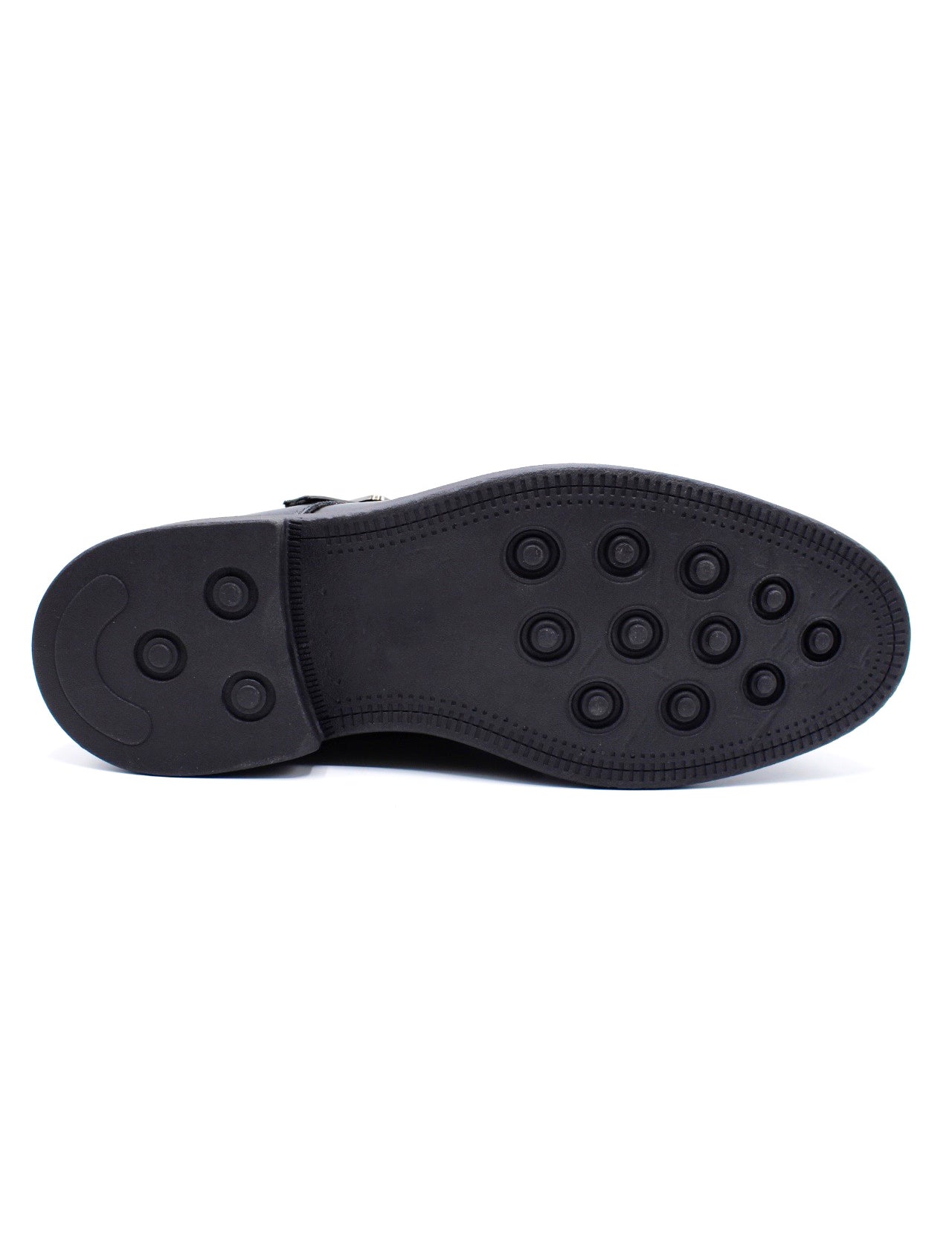 Men’s Black Double Monk Strap Moc Toe Shoes