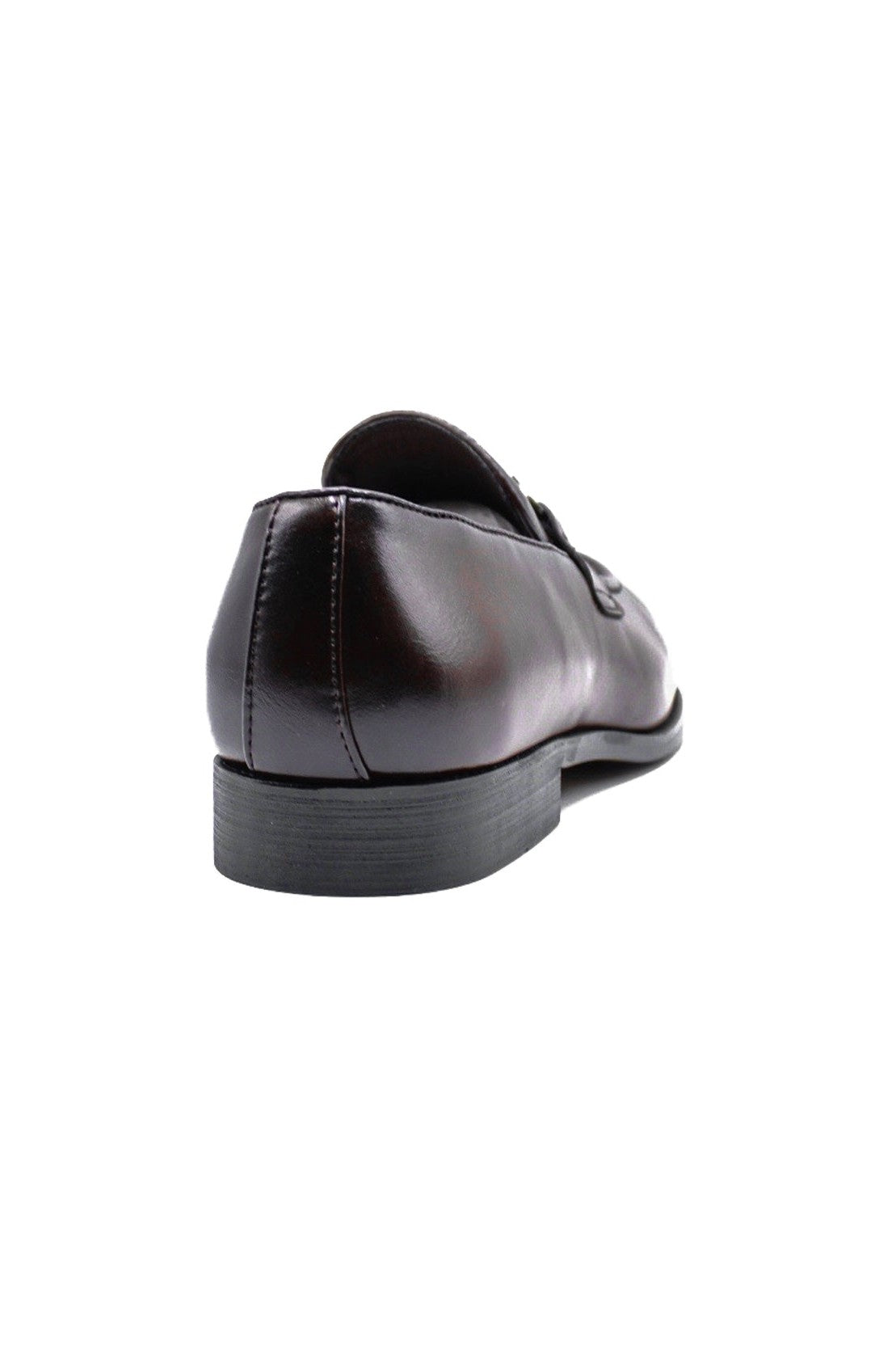 Brown Faux Leather Dress Loafer Snaffle Bit Shoes