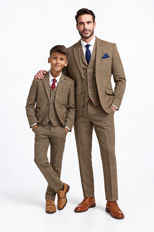 Father & Son Albert Brown 3 Piece Matching Suit
