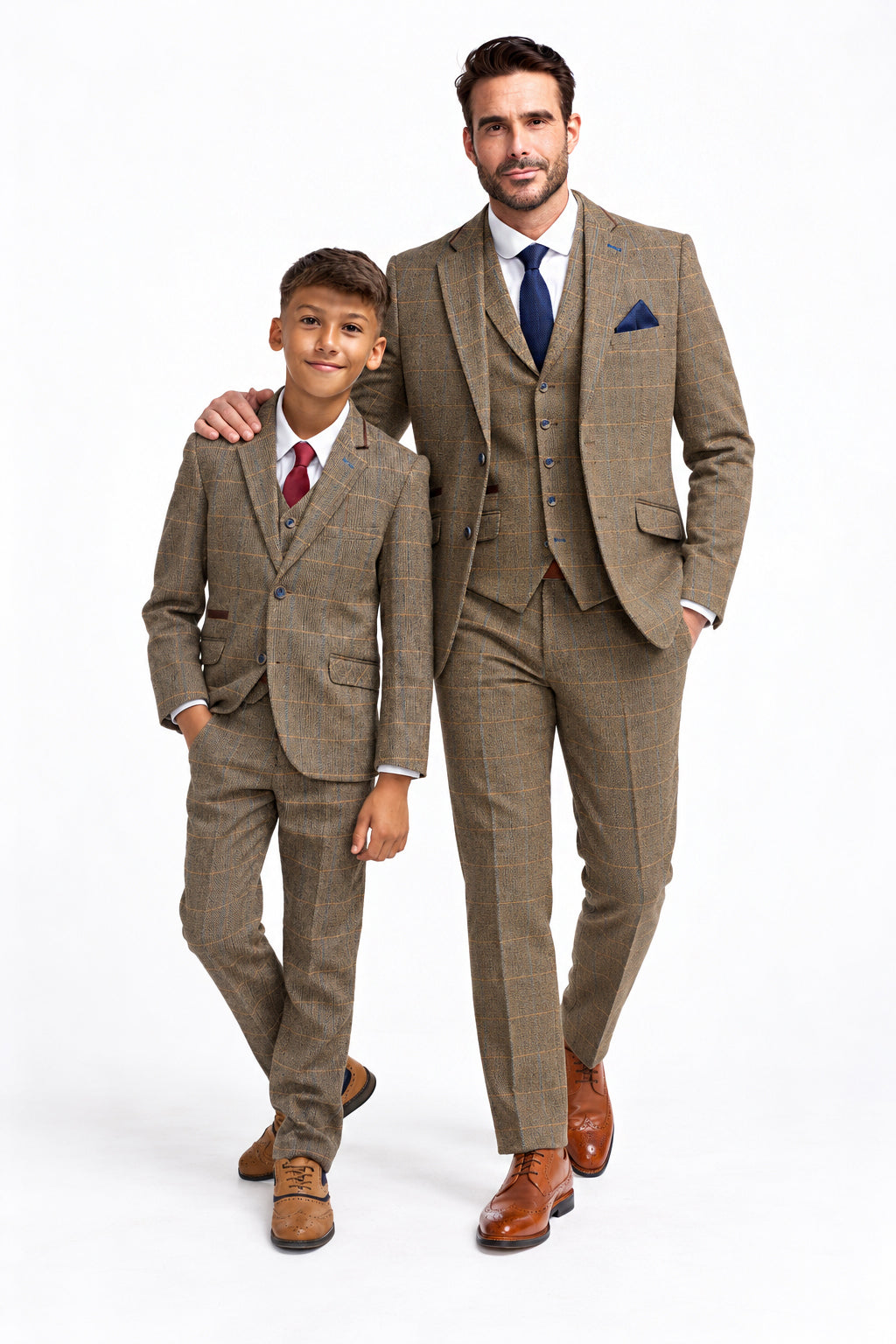 Father & Son Albert Brown 3 Piece Matching Suit