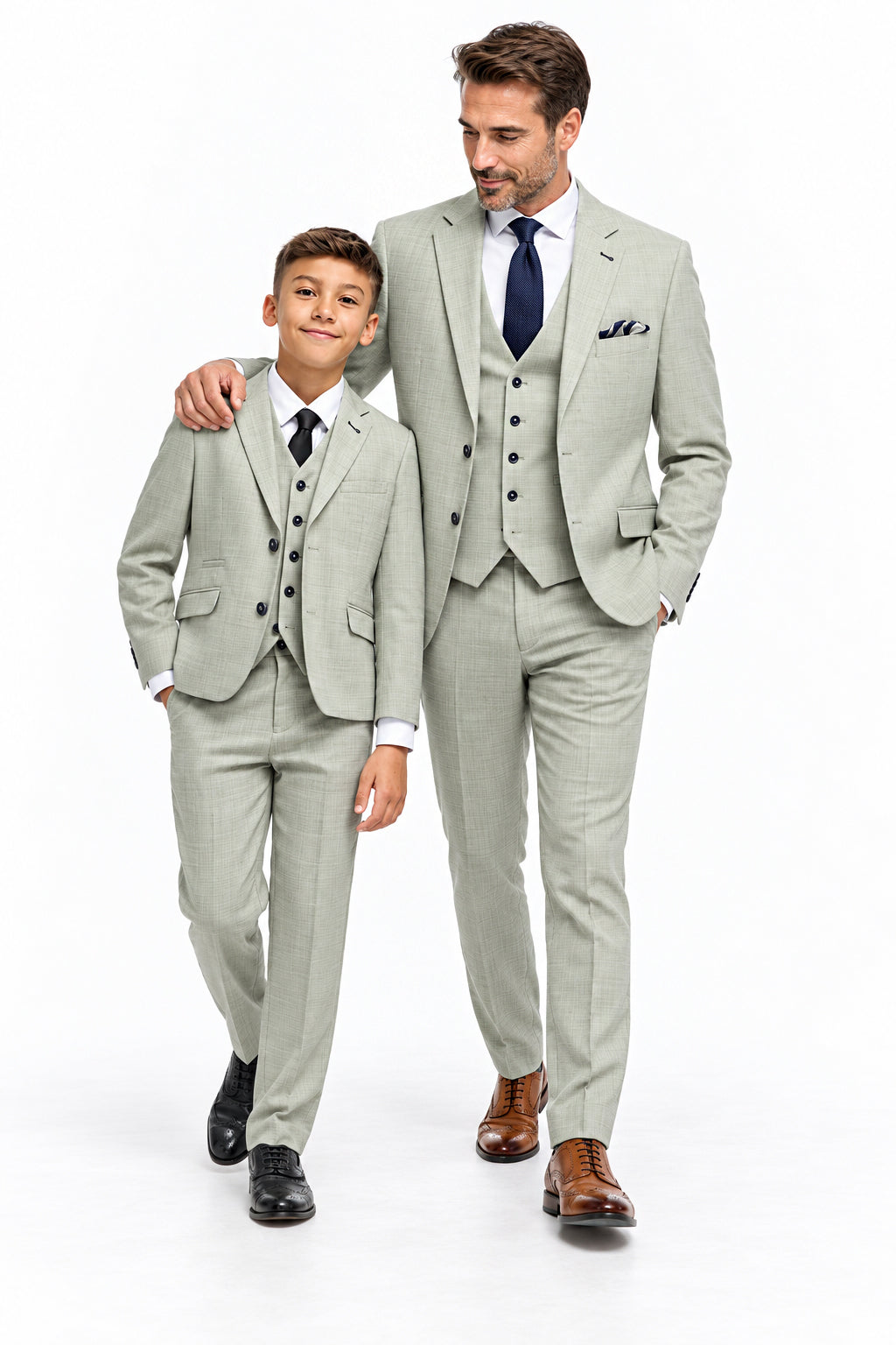 Father & Son Camden Sage Green 3 Piece Matching Suit