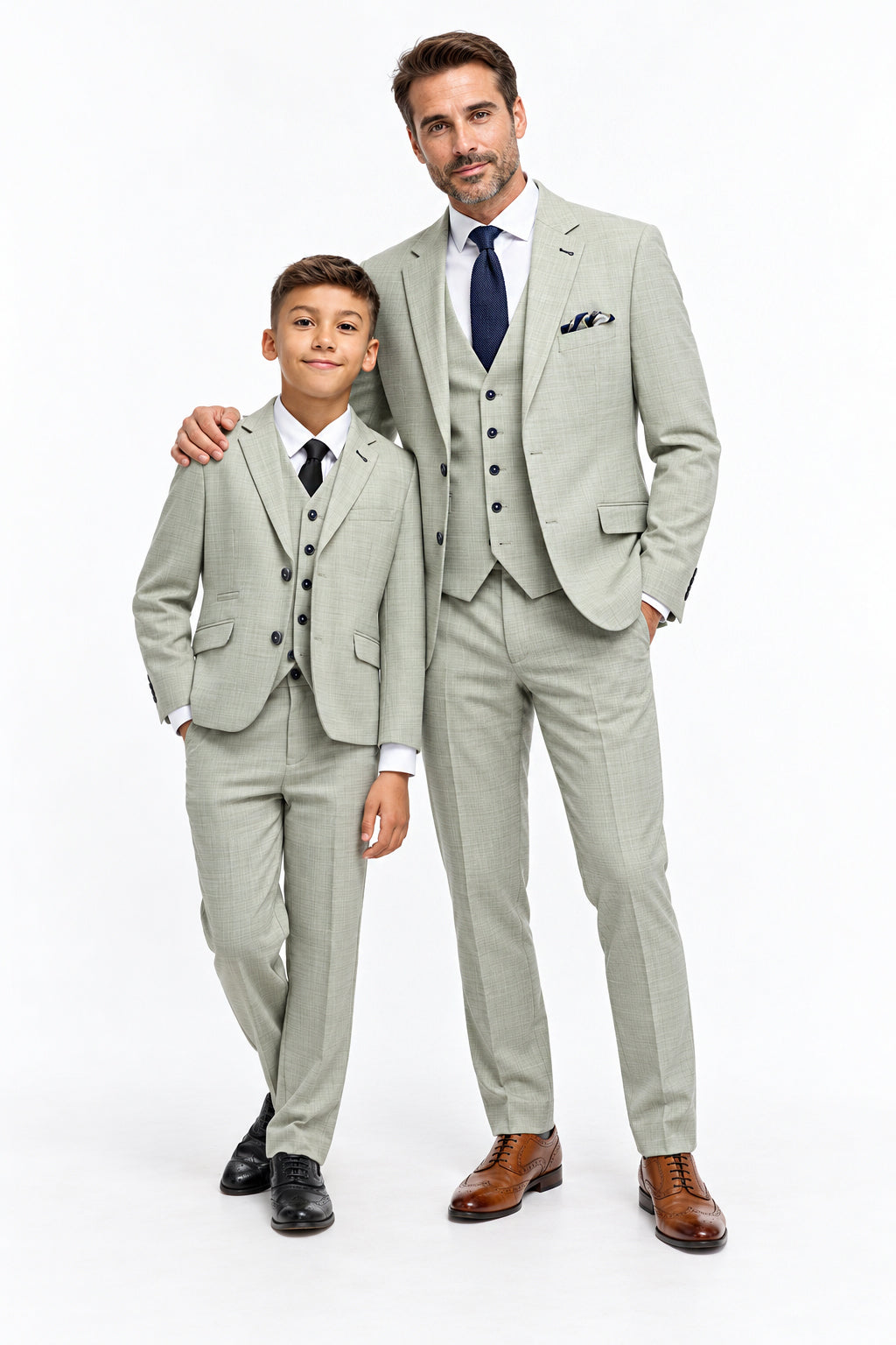 Father & Son Camden Sage Green 3 Piece Matching Suit