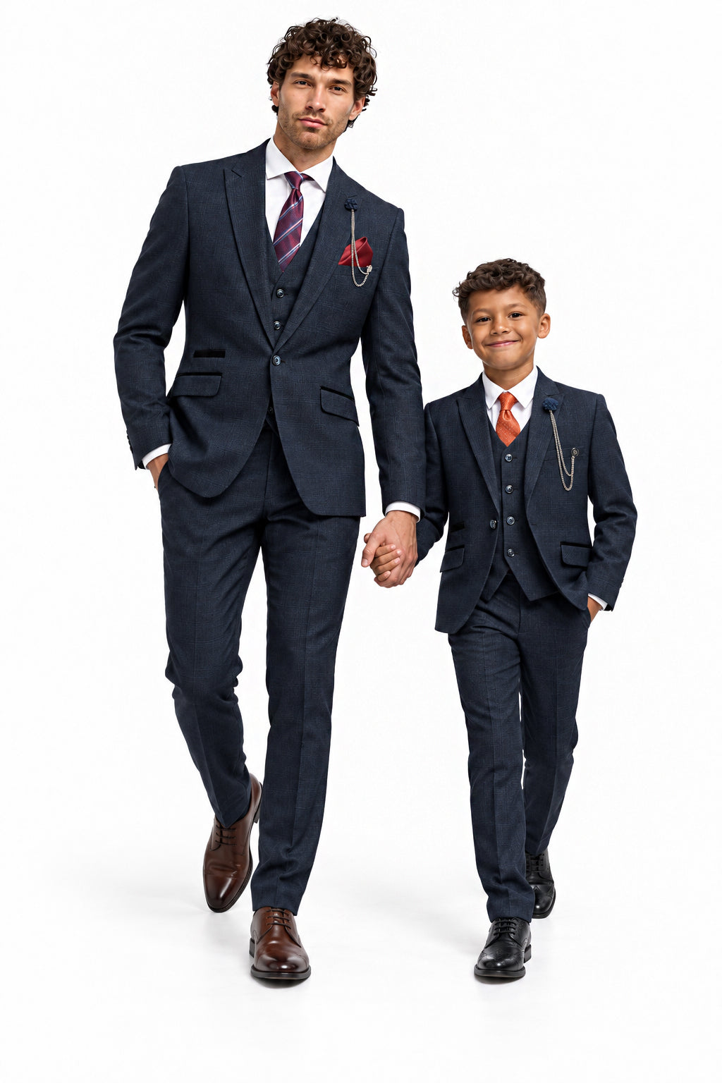 Father & Son Caridi Navy 3 Piece Matching Suit