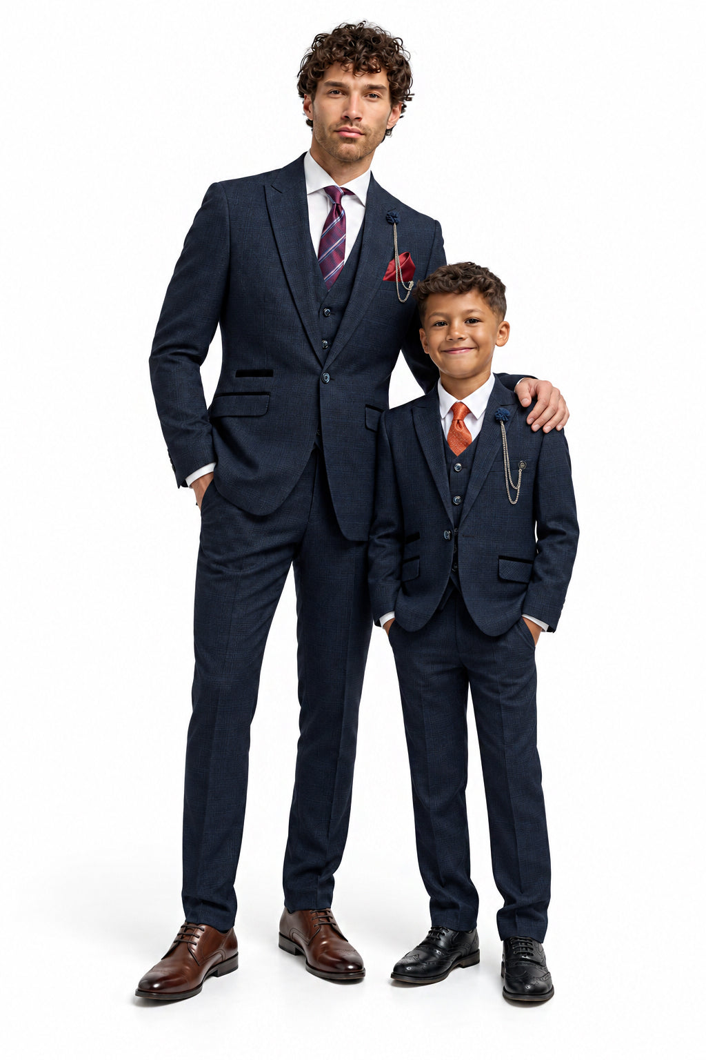 Father & Son Caridi Navy 3 Piece Matching Suit