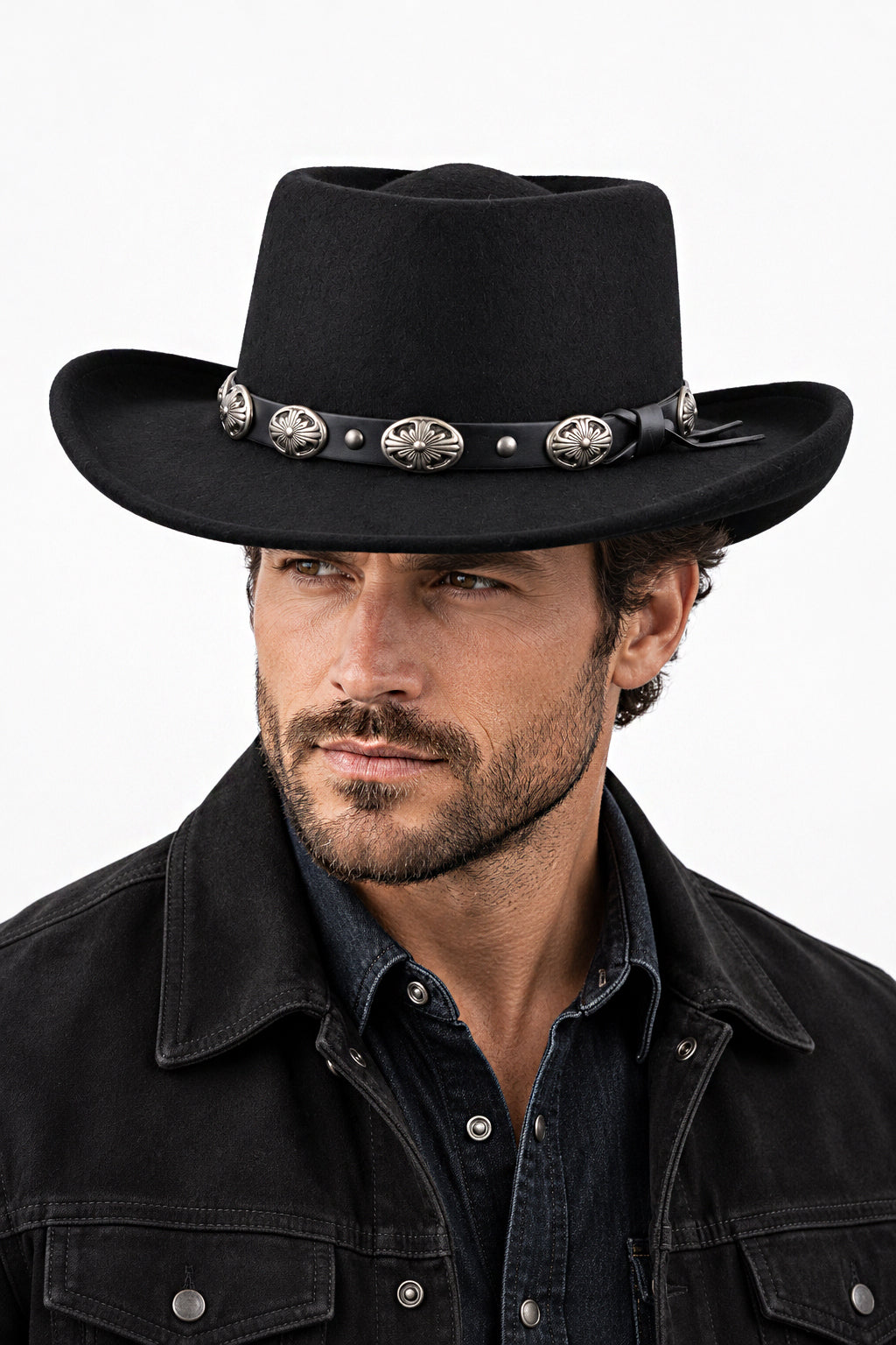 Crushable Wool Felt Gambler Hat with Buckle Band