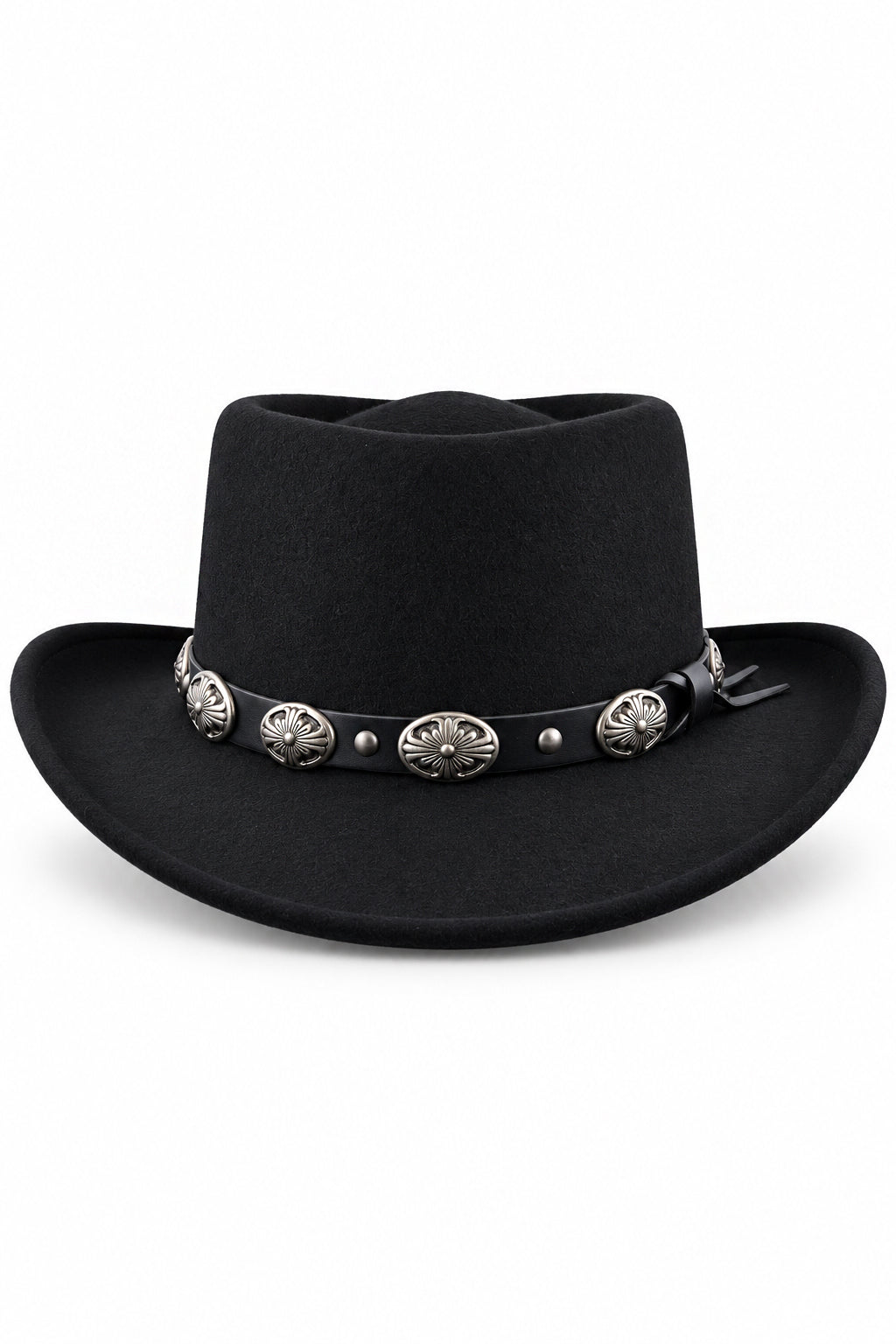 Crushable Wool Felt Gambler Hat with Buckle Band