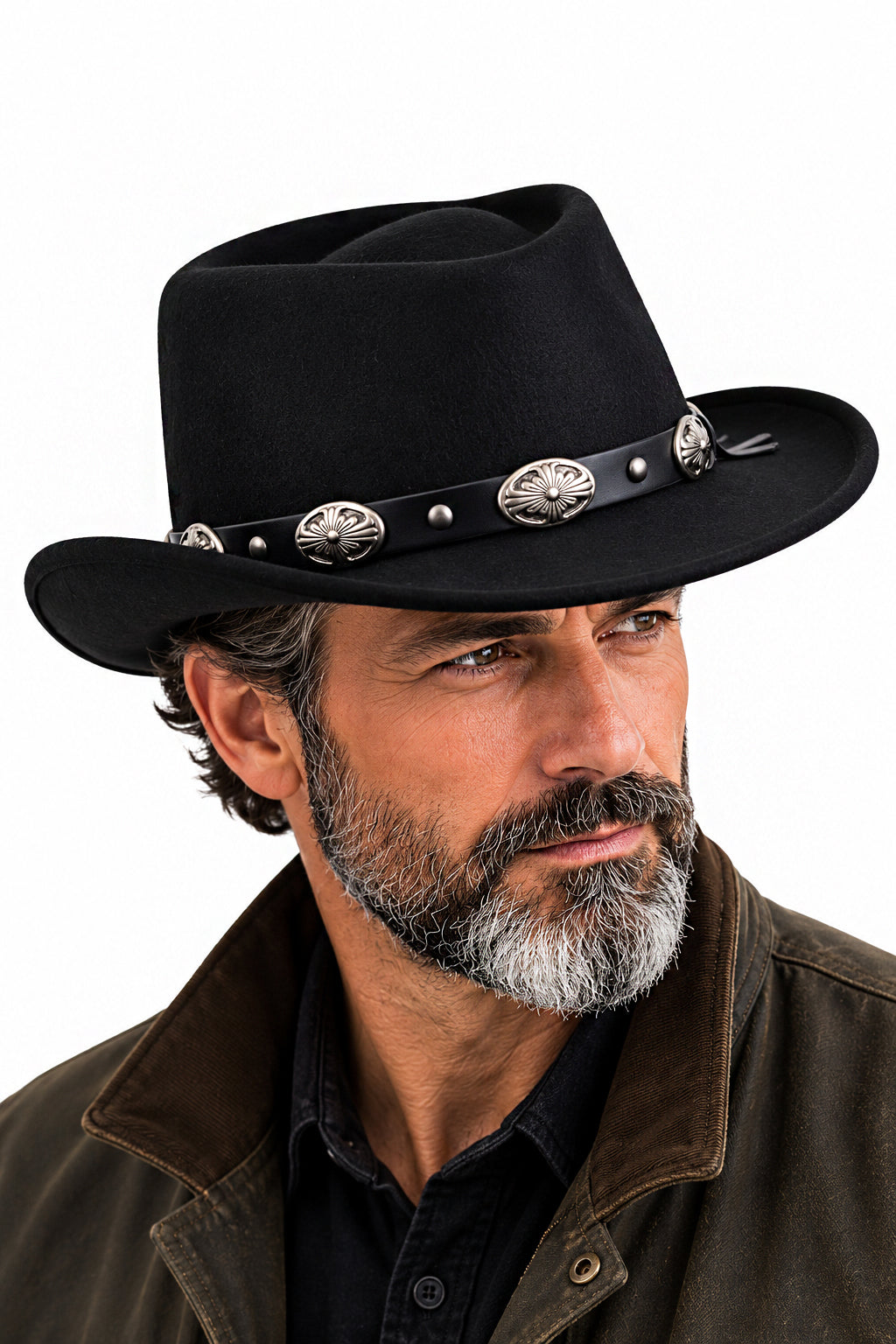 Crushable Wool Felt Gambler Hat with Buckle Band