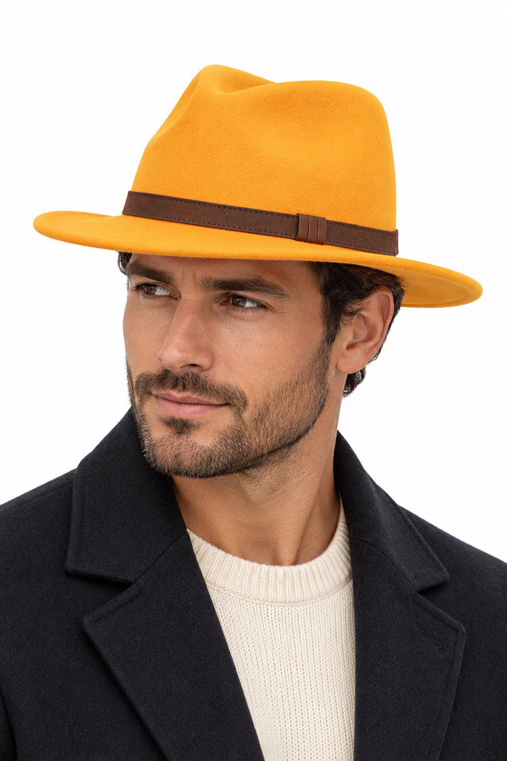 Unisex Wool Crushable Wide Brim Fedora Hat