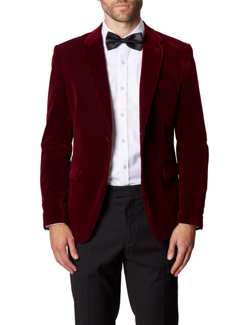 Navy Velvet Blazer Jacket XPOSED