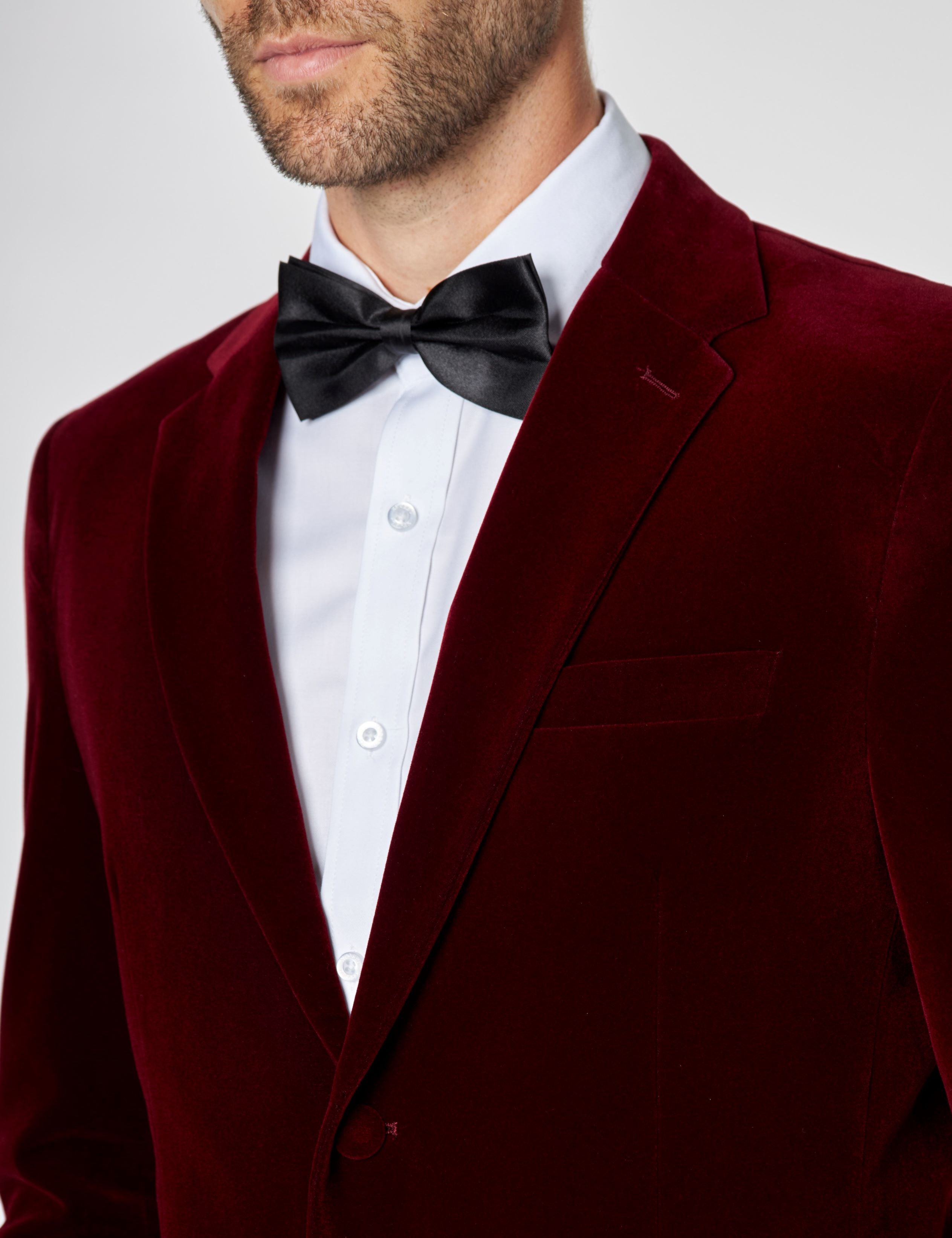 GARY- MAROON VELVET BLAZER