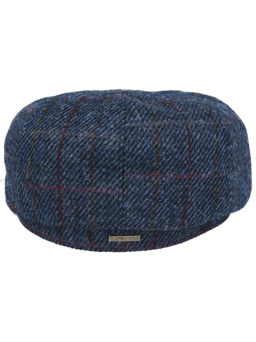 HARRIS TWEED – SCHIEBERKAPPE AUS REINER WOLLE IN NAVY-TWEED