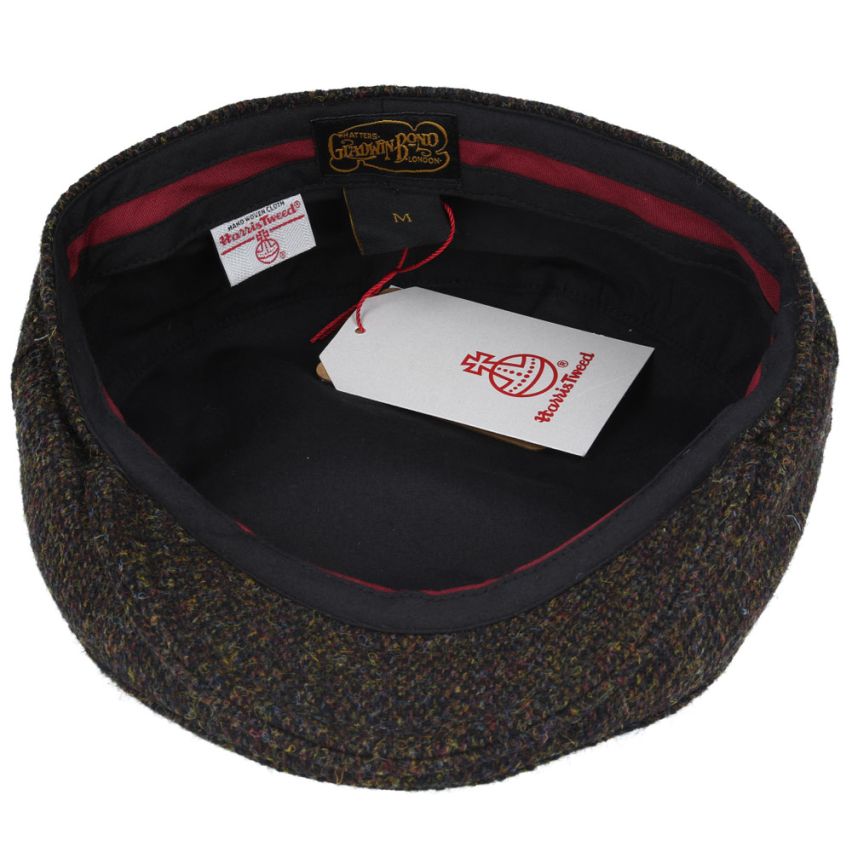 HARRIS TWEED – SCHIEBERMÜTZE AUS REINER SCHOTTISCHER WOLLE IN GRÜN
