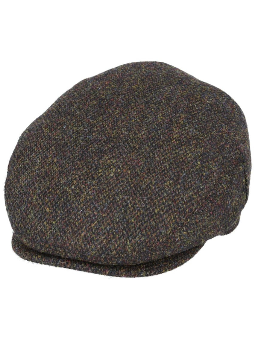 HARRIS TWEED - PURE SCOTTISH WOOL FLAT CAP IN GREEN