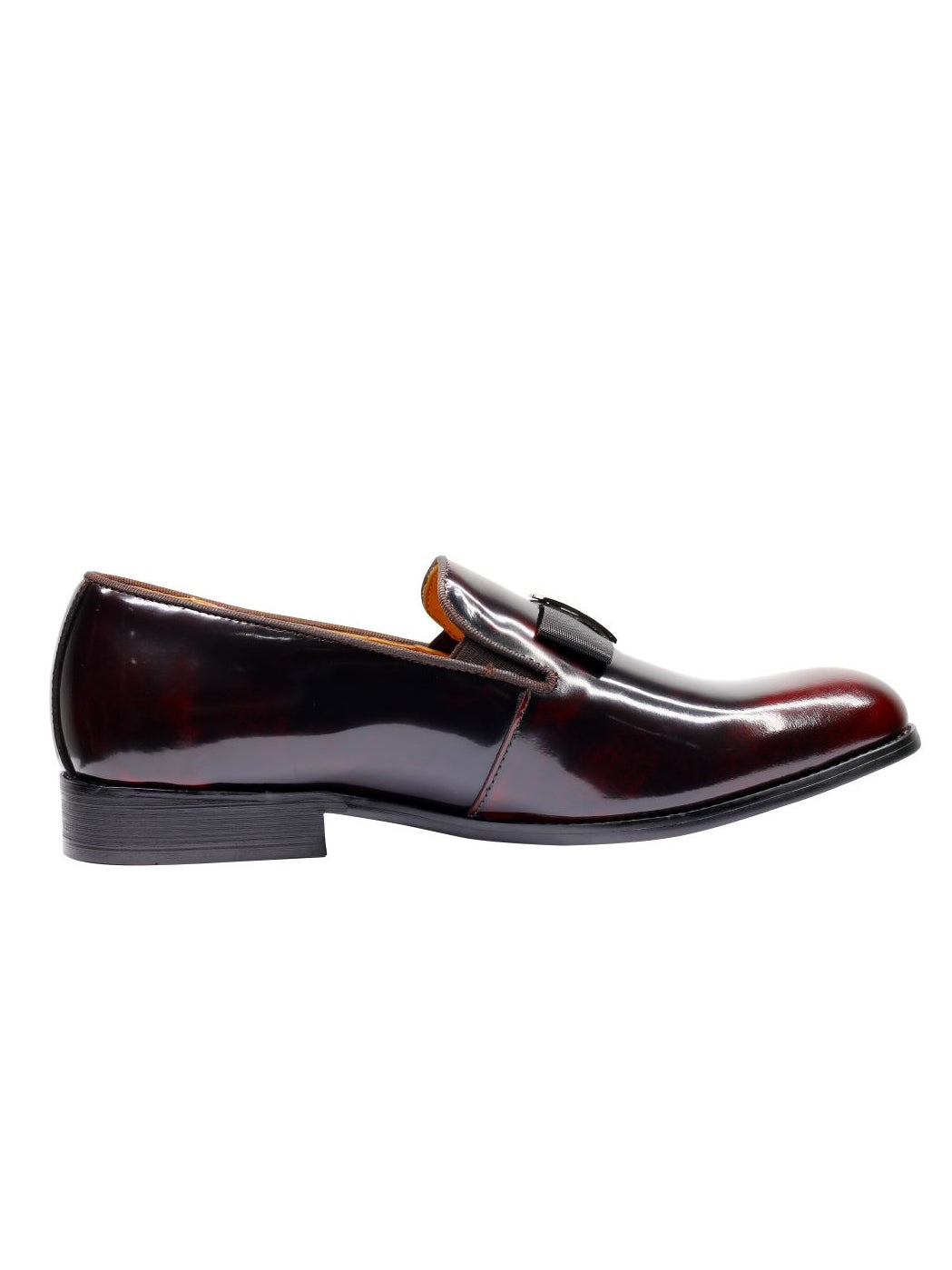 REAL LEATHER BURGUNDY BOW TIE LOAFERS