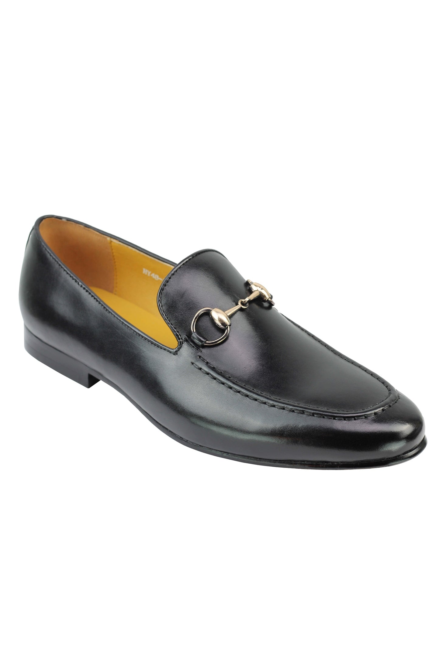 Real Leather Horse bit Snaffel Black Loafers