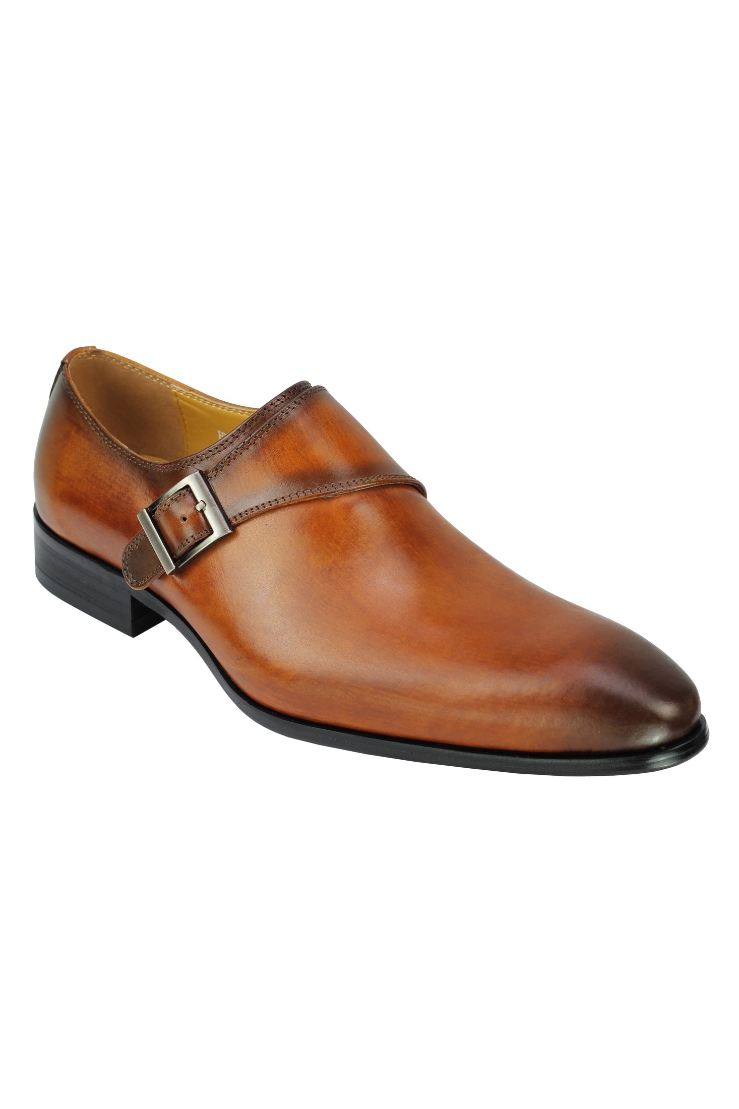 Real Leather Buckle Strap Slip Loafers