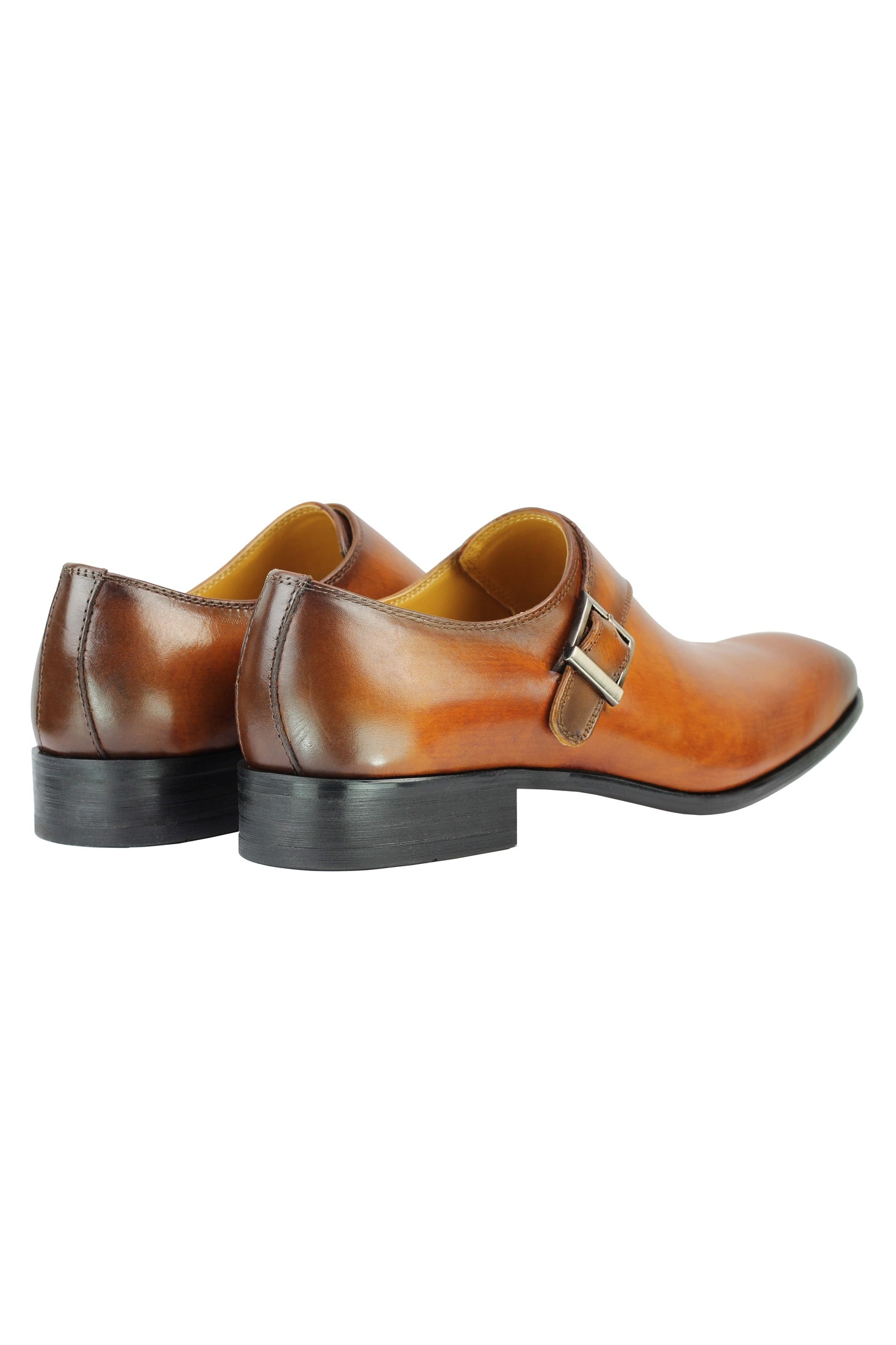 Real Leather Buckle Strap Slip Loafers