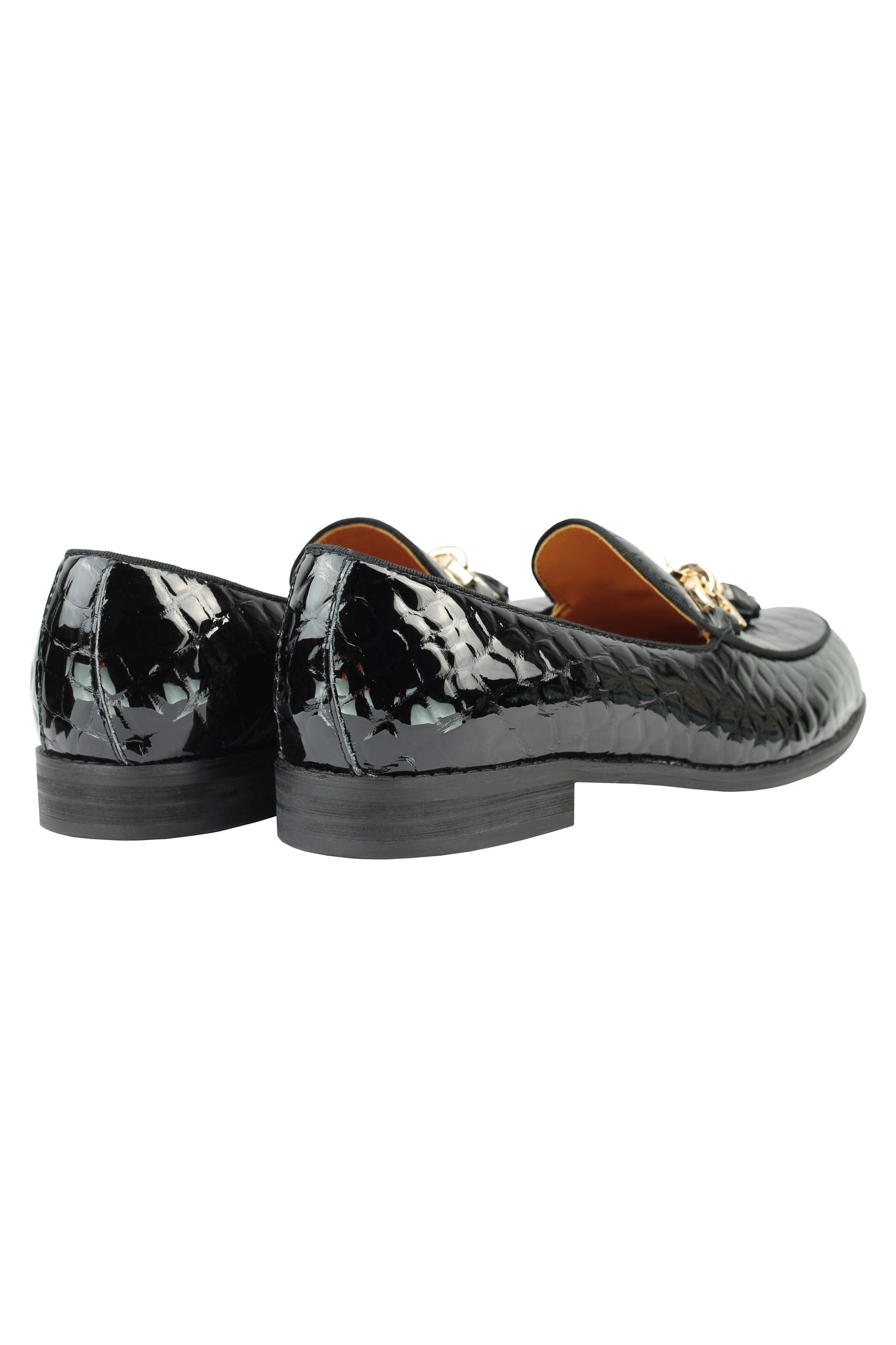 Real Leather Glossy Tassel Loafers