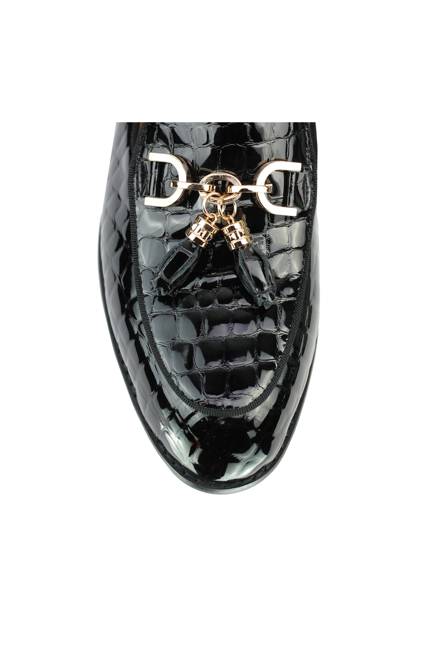 Real Leather Glossy Tassel Loafers