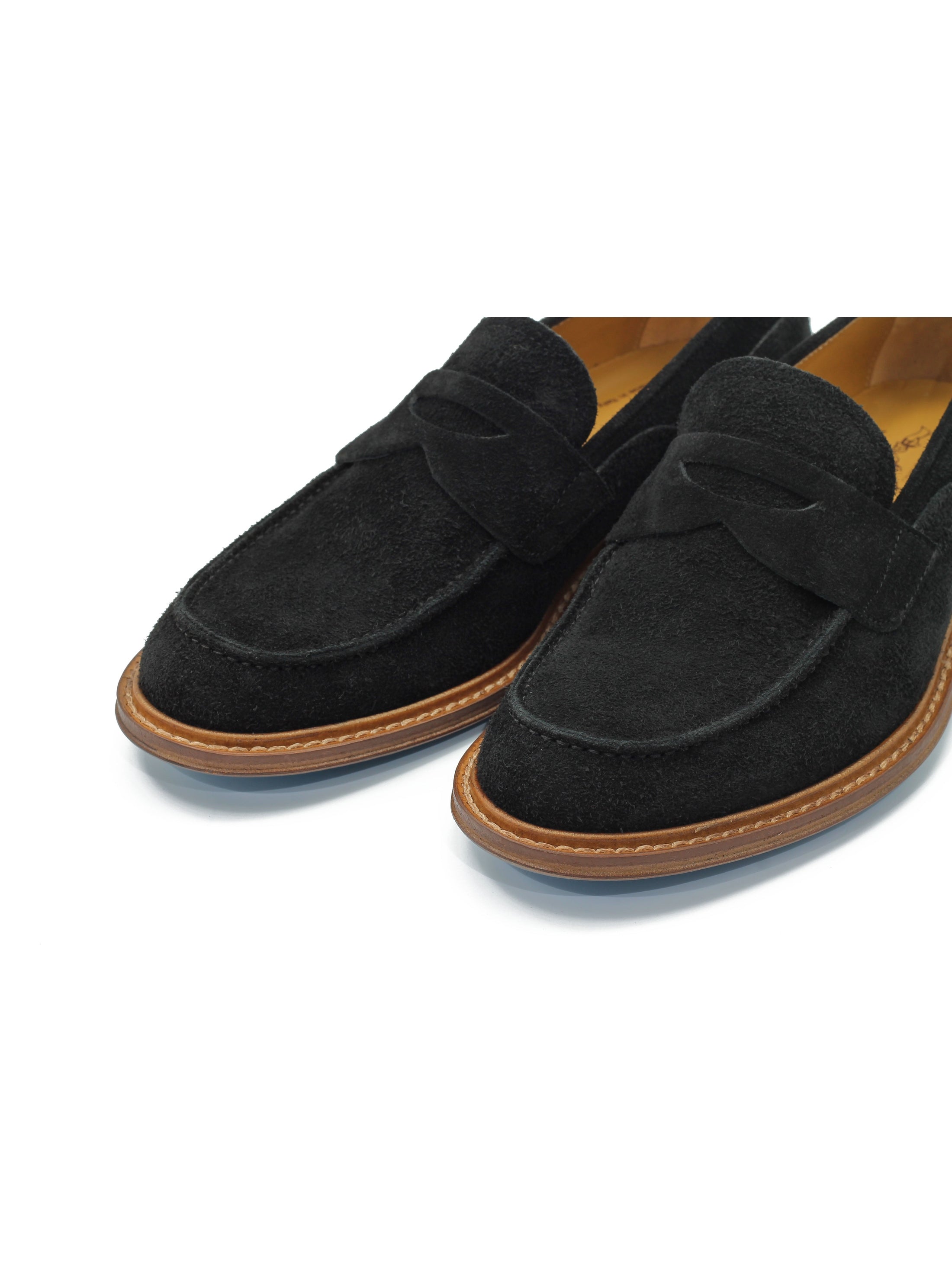 BLACK SUEDE PENNY LOAFER