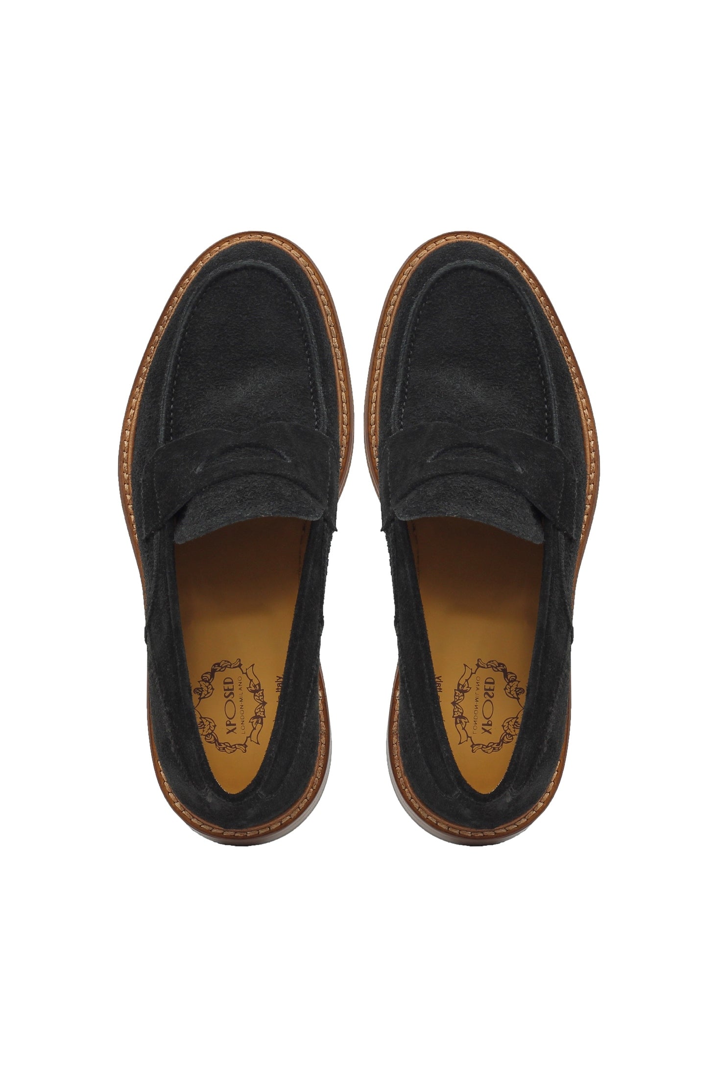 BLACK SUEDE PENNY LOAFER