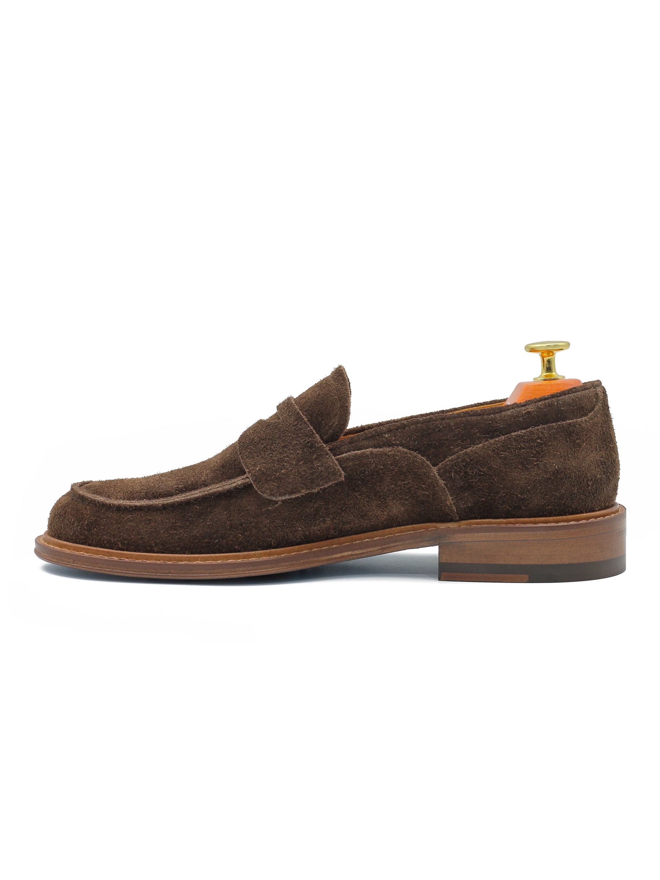 BROWN SUEDE PENNY LOAFER