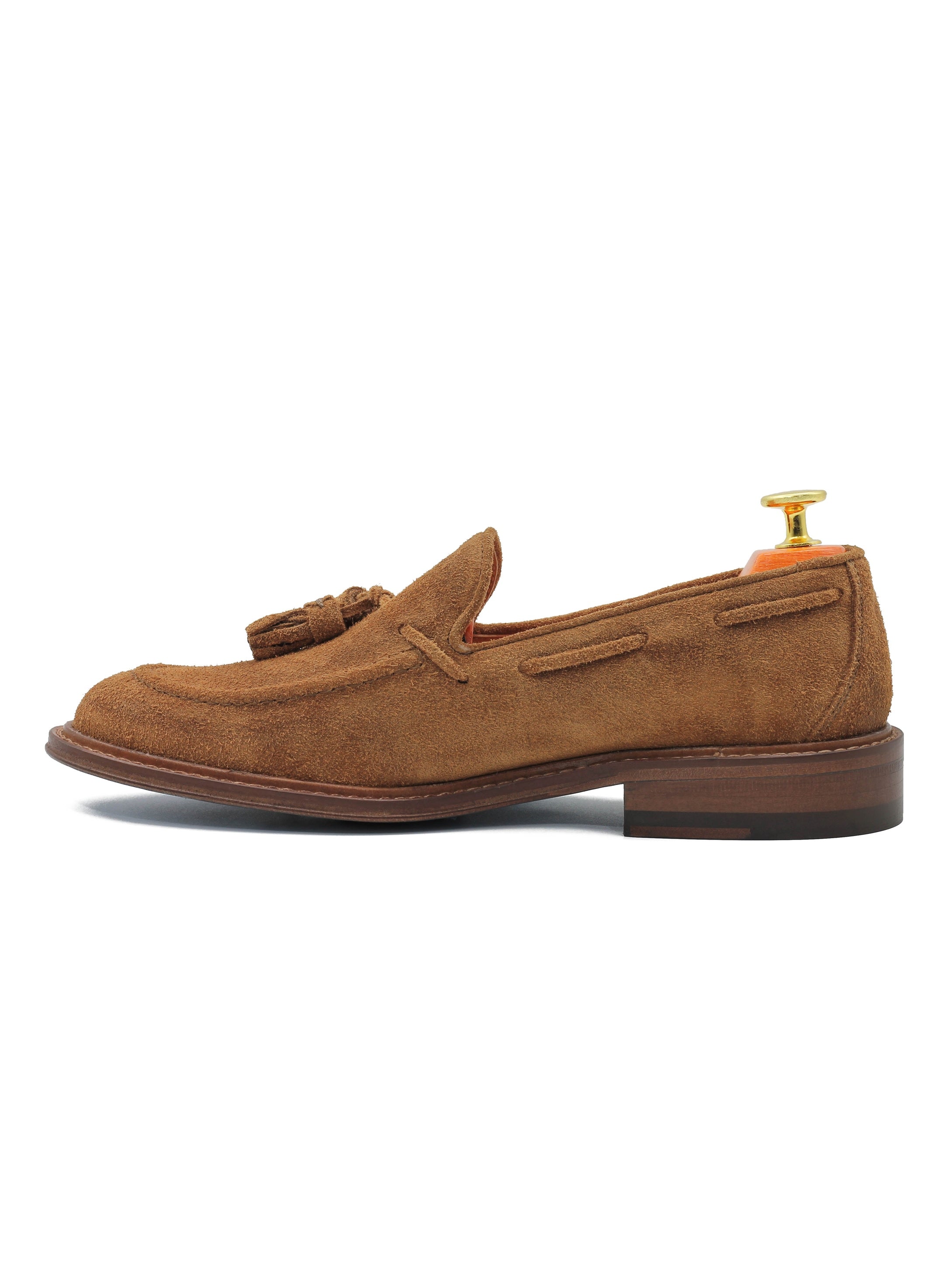 TAN ITALIAN SUEDE TASSEL LOAFER