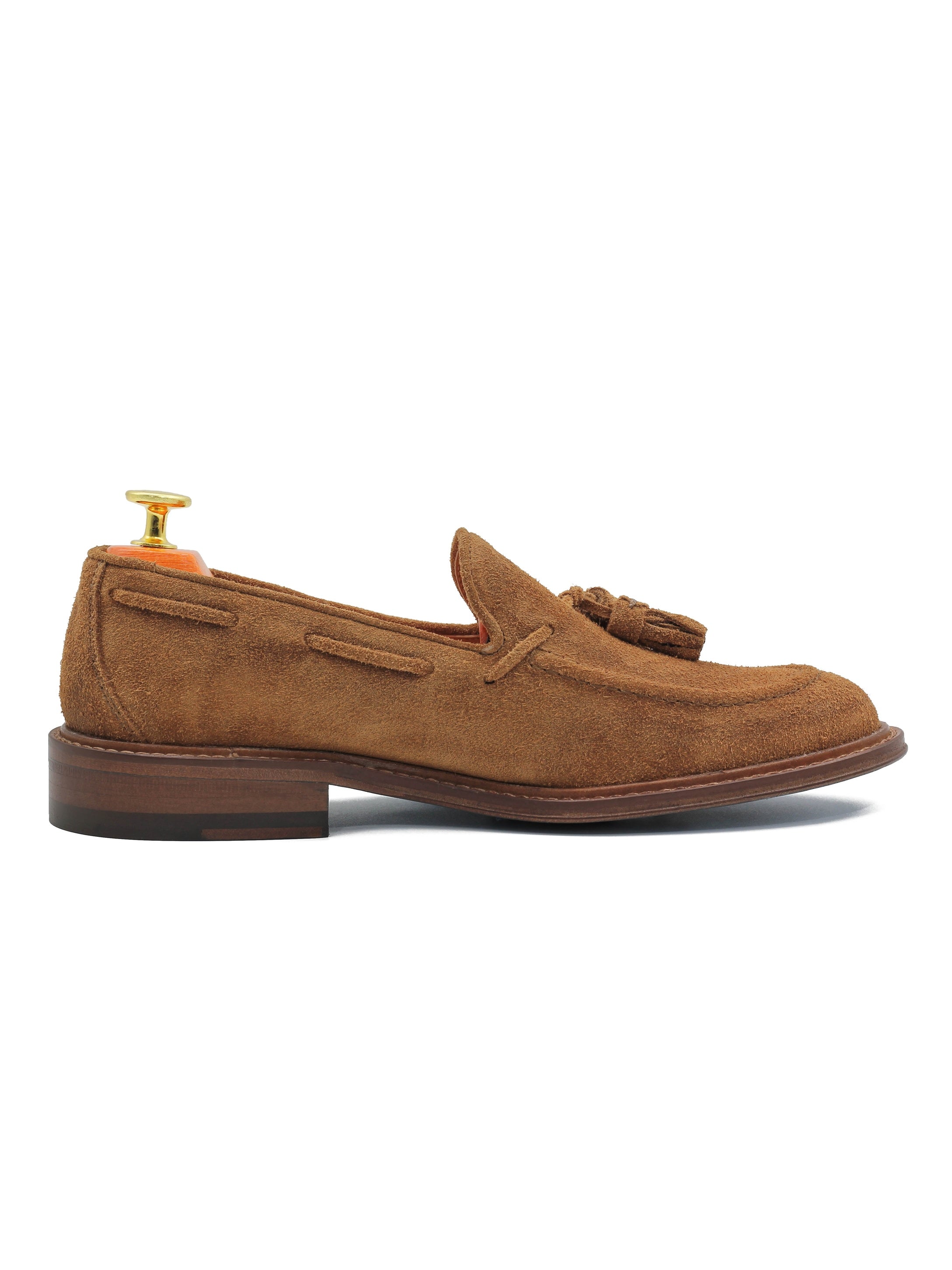 TAN ITALIAN SUEDE TASSEL LOAFER